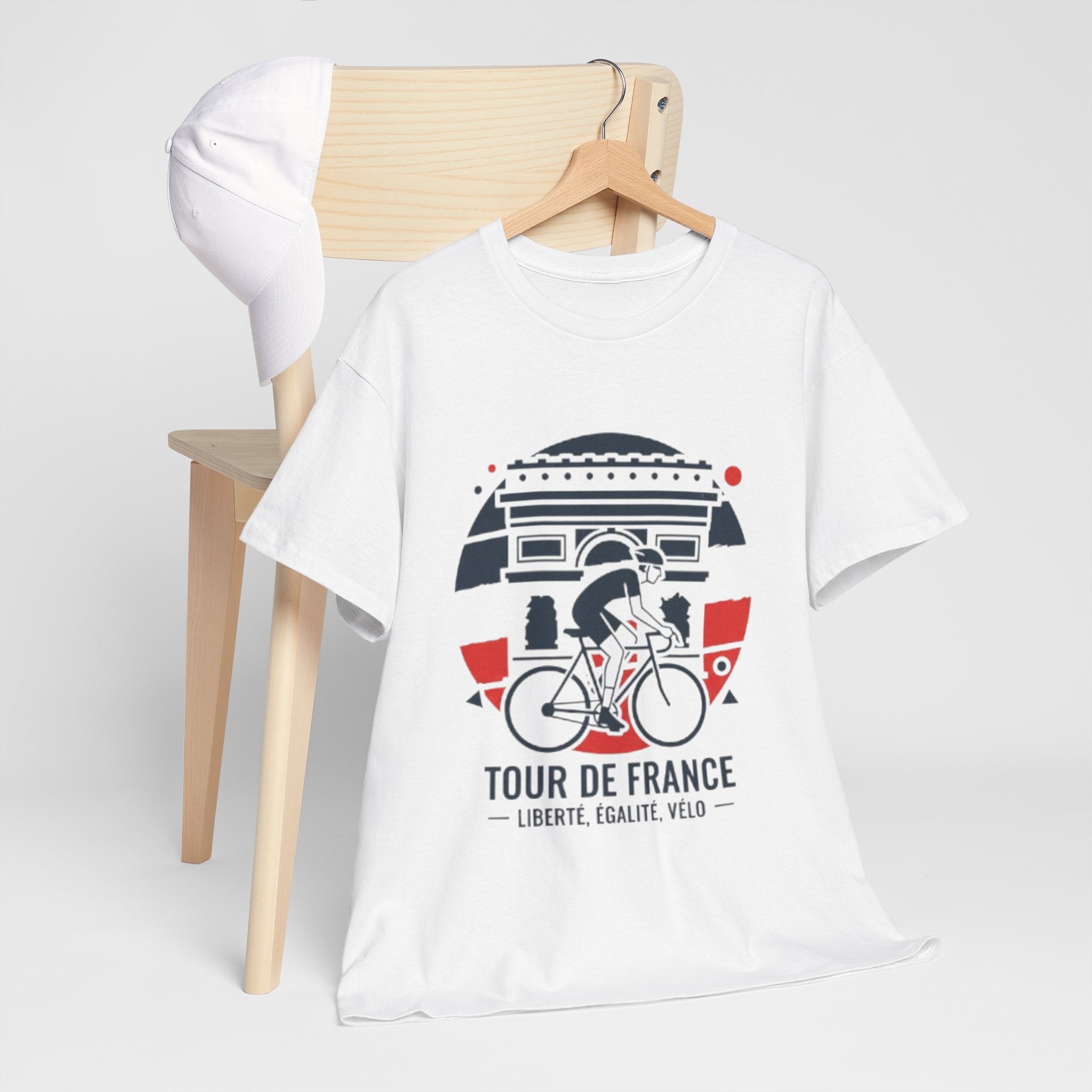 Tour de France Cycling Tee — "Liberté, Égalité, Vélo" Graphic Shirt