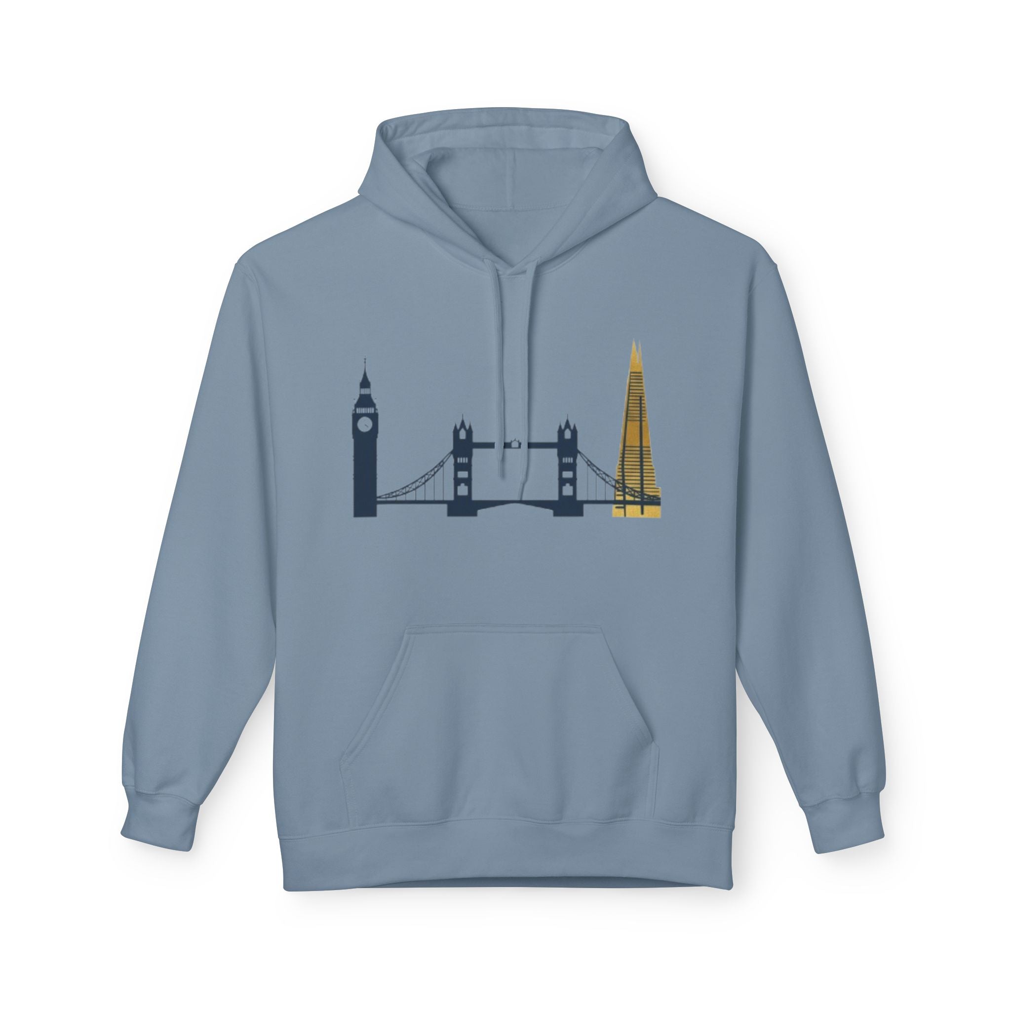 London Skyline Hoodie — Minimal Big Ben, Tower Bridge & The Shard Travel Sweatshirt