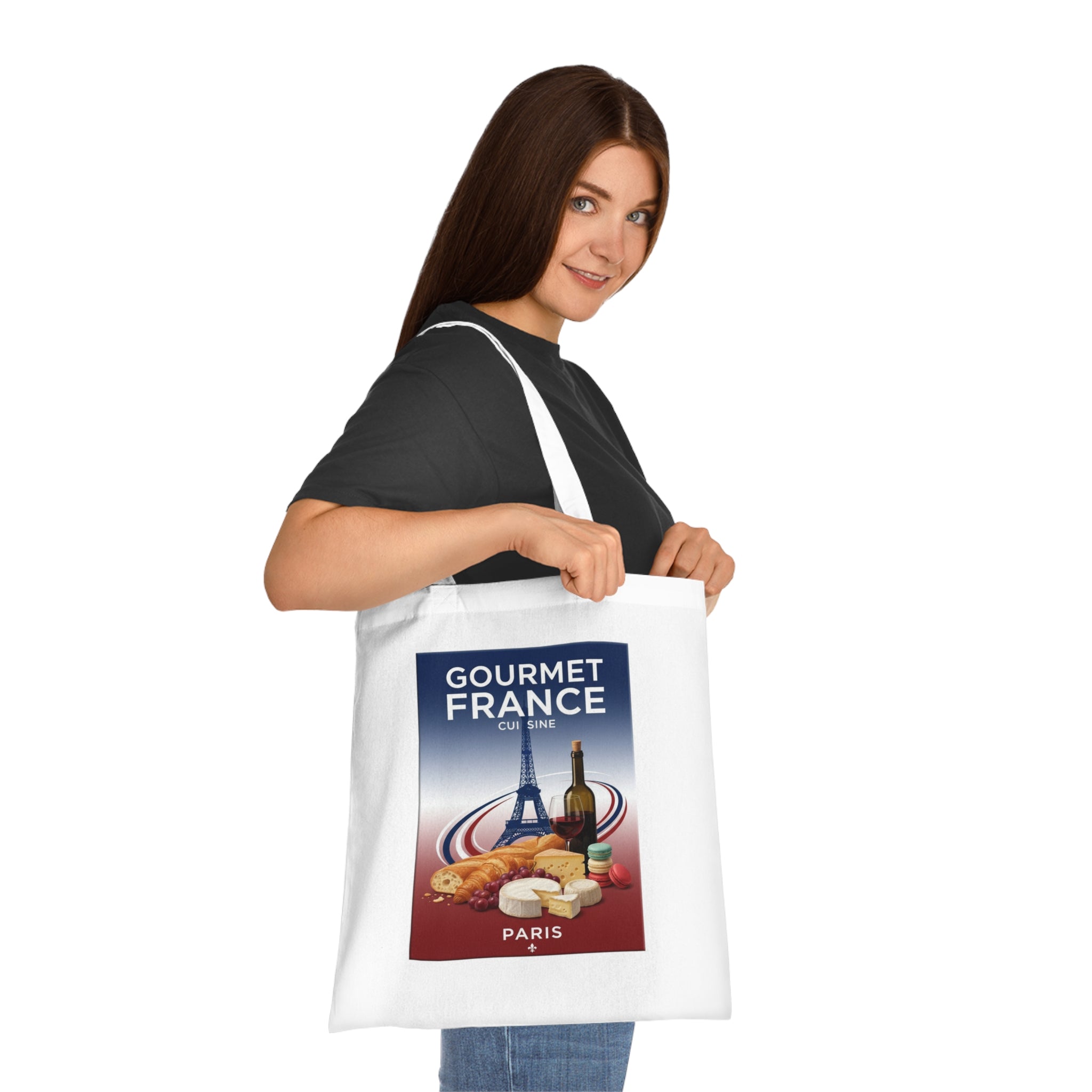 Gourmet France Tote – Paris Cuisine Canvas Cotton Bag