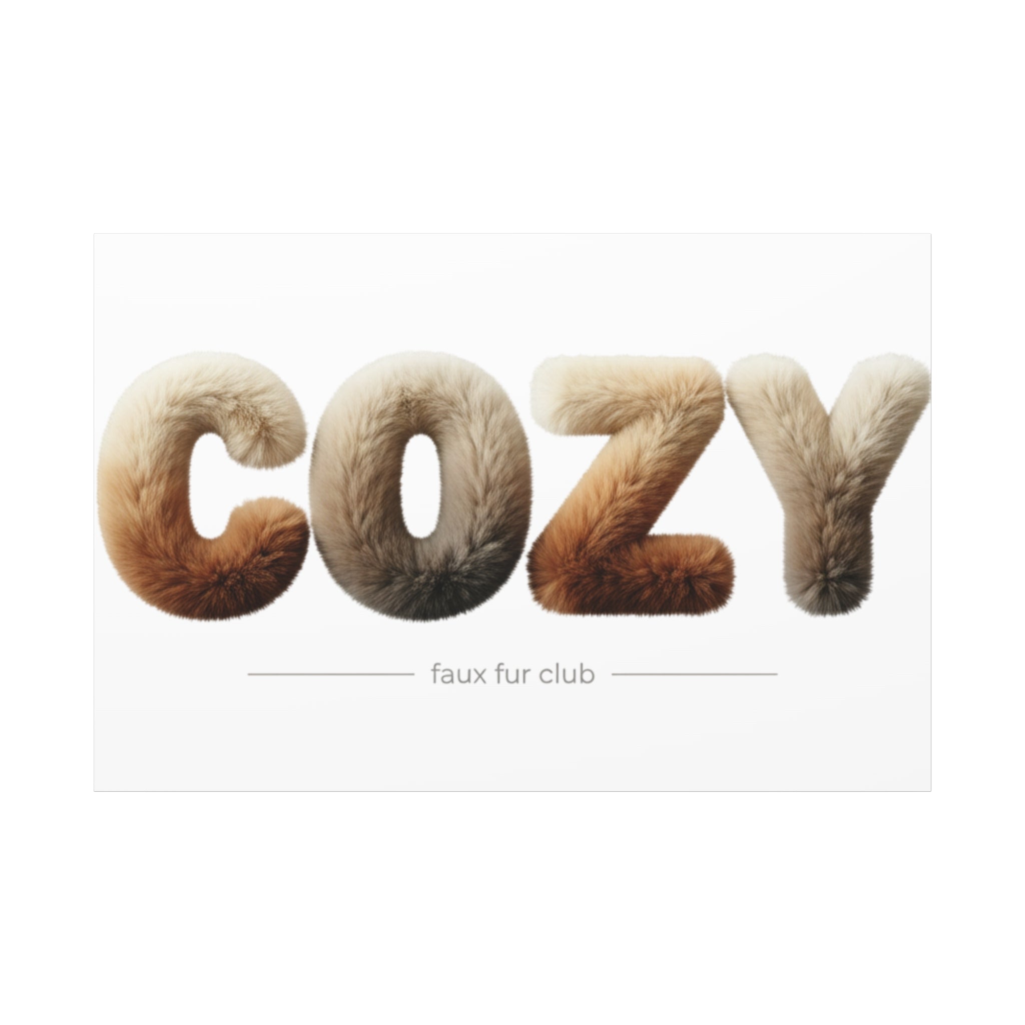 Cozy Faux-Fur Texture Canvas | Stretched Matte Wall Art