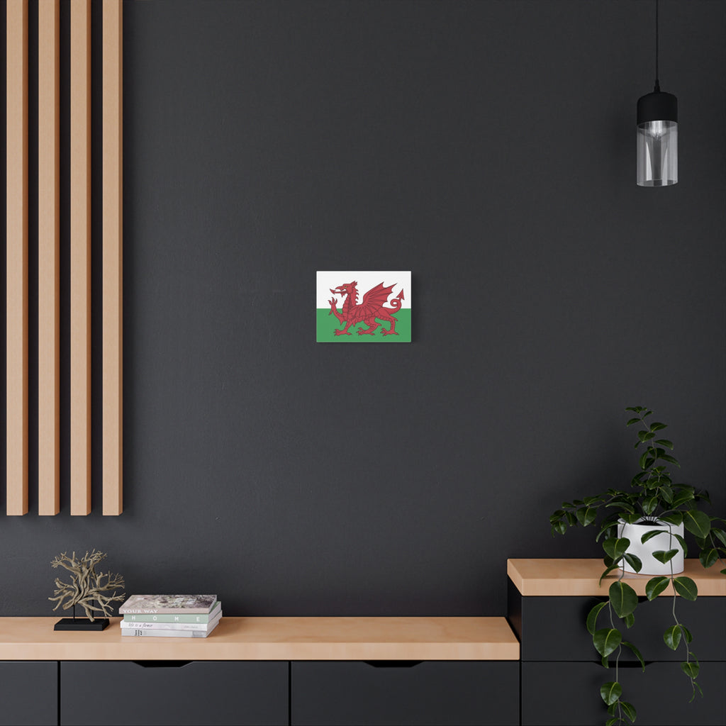 Welsh Flag Canvas Print — Red Dragon Matte Stretched Wall Art