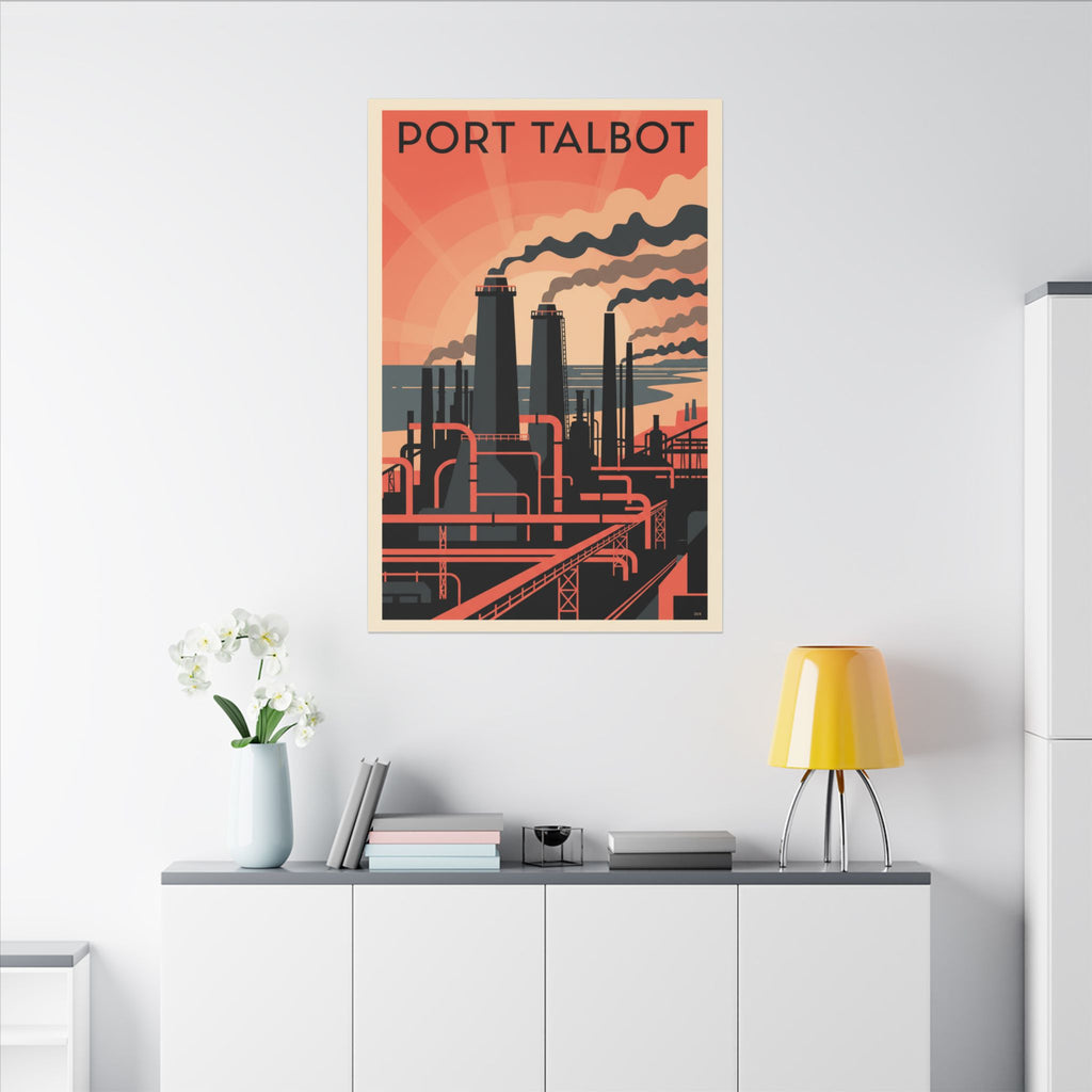 Port Talbot Industrial Poster Canvas