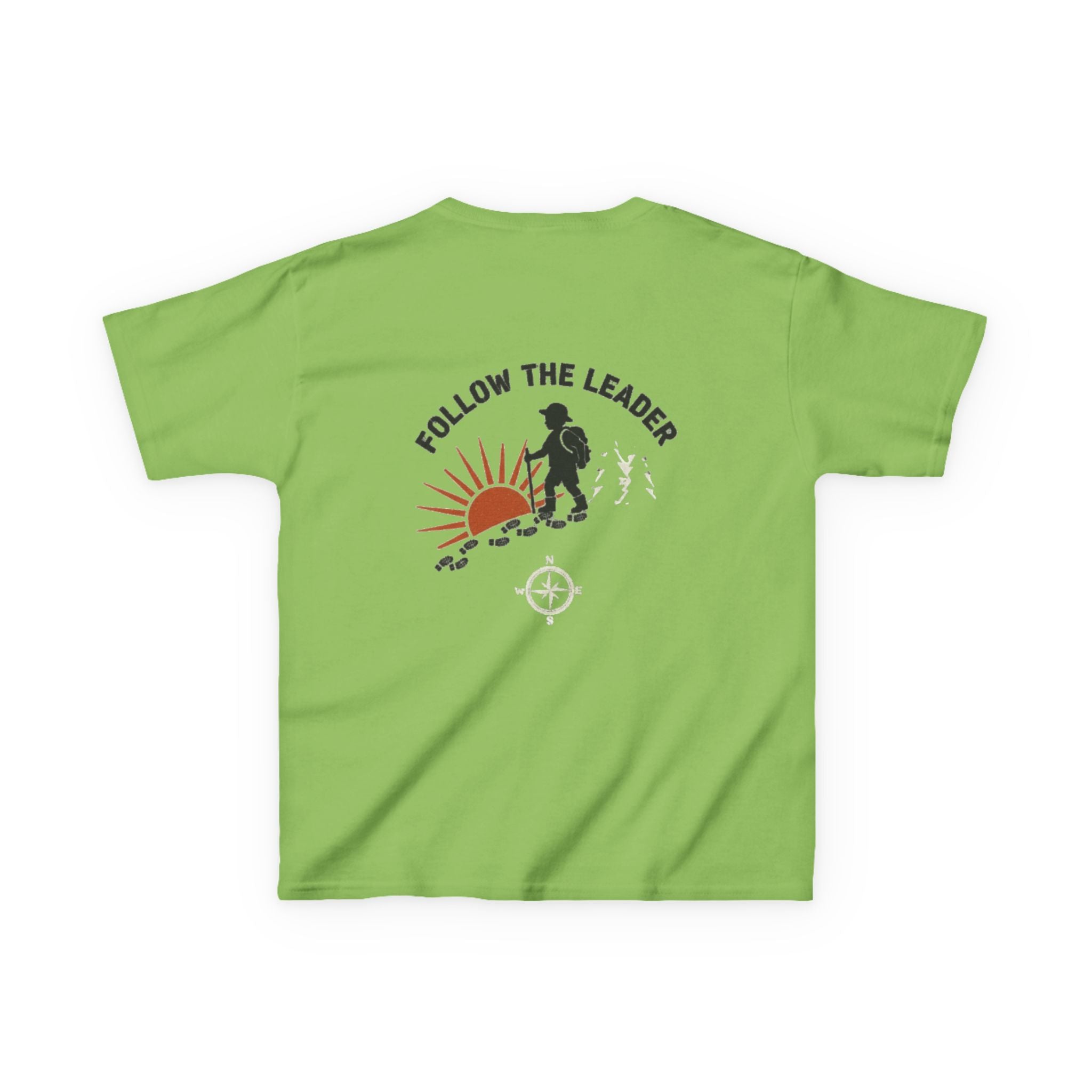Kids Tee — "Follow the Leader" Adventure Graphic (Gallus Logo)