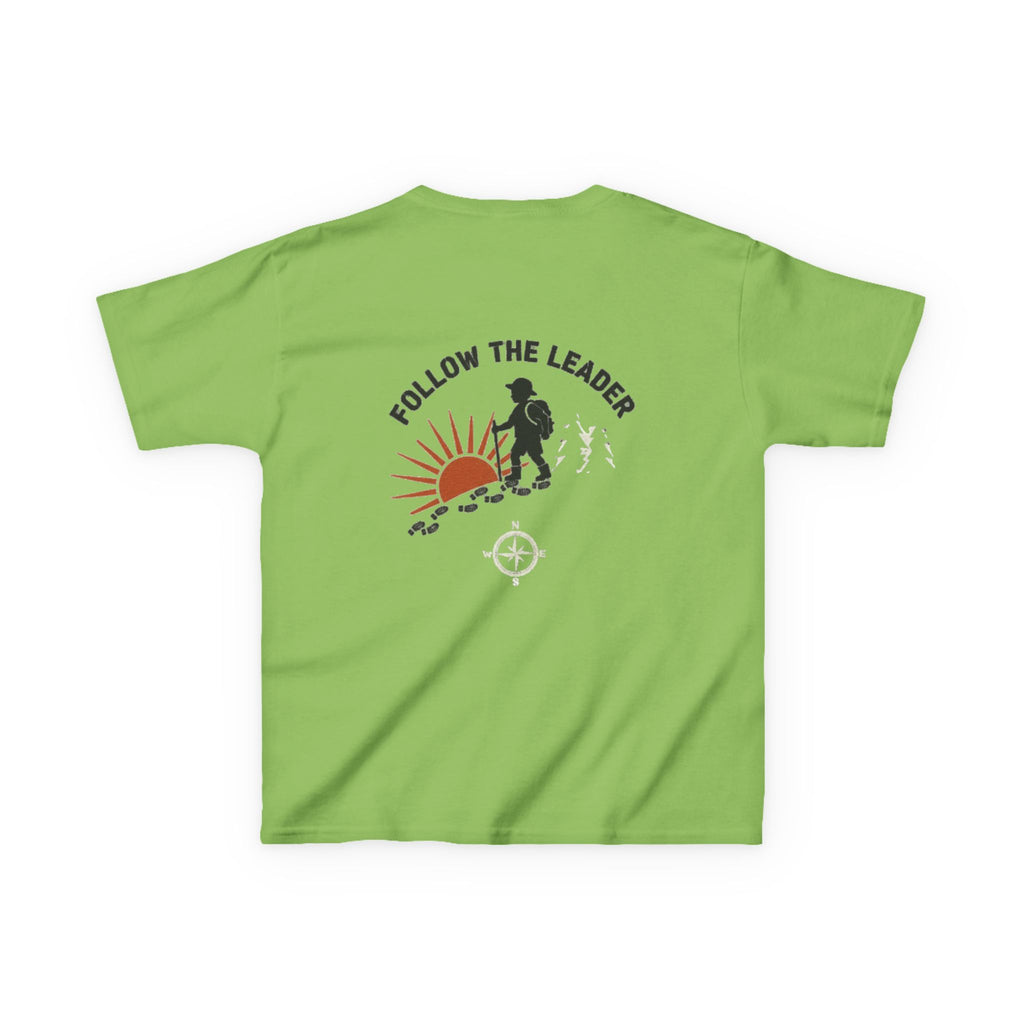 Kids Tee — "Follow the Leader" Adventure Graphic (Gallus Logo)