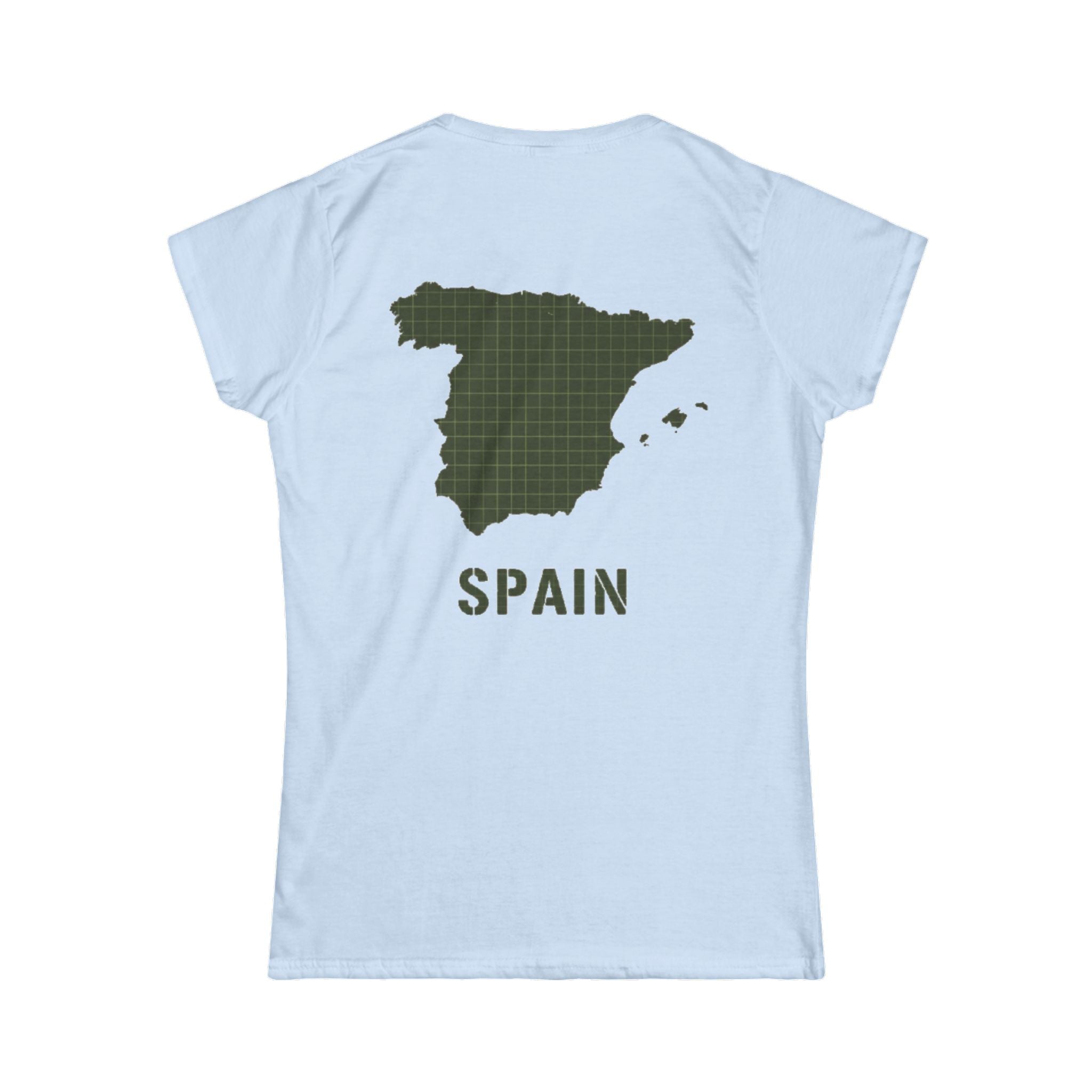 Spain Map Womens Tee — Gallus Logo Travel T‑Shirt