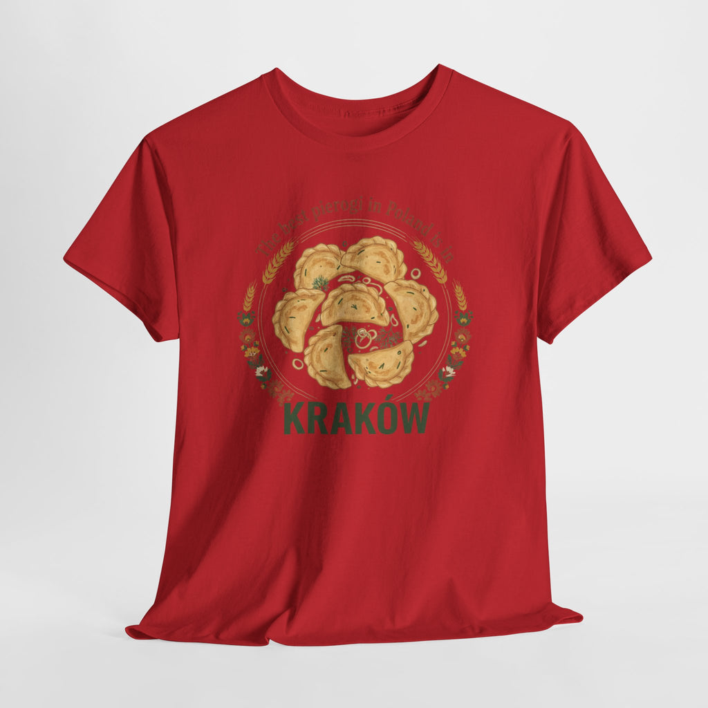 Kraków Pierogi Graphic Tee — "The best pierogi in Poland is in KRAKÓW" T-Shirt