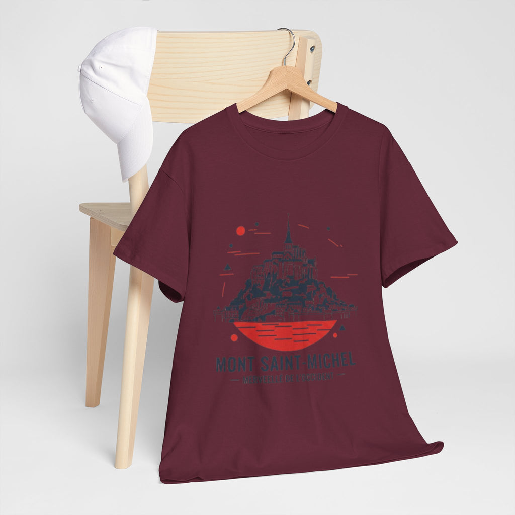 Mont Saint-Michel Illustration T-Shirt — French Landmark Travel Tee