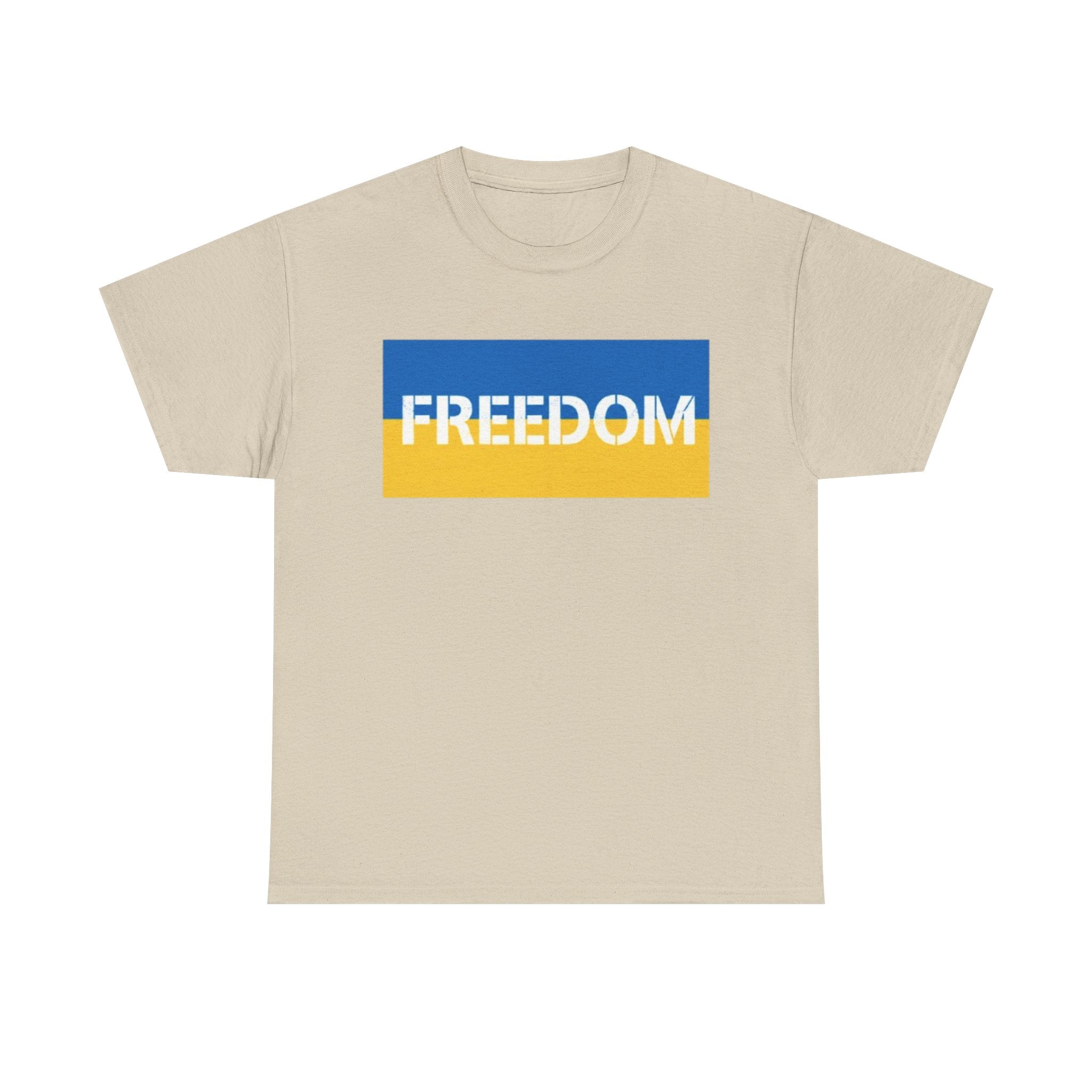 Freedom Flag T‑Shirt — Blue & Yellow Freedom Graphic Tee