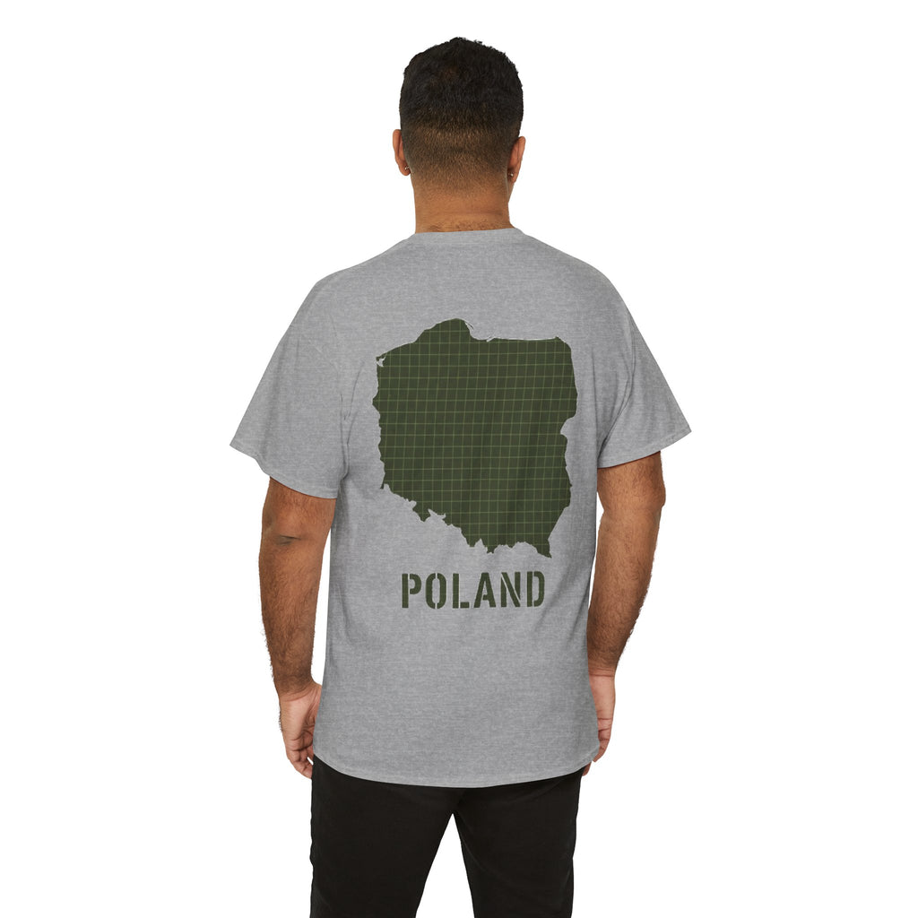 Poland Map Tee — Military Grid Map Graphic T-Shirt