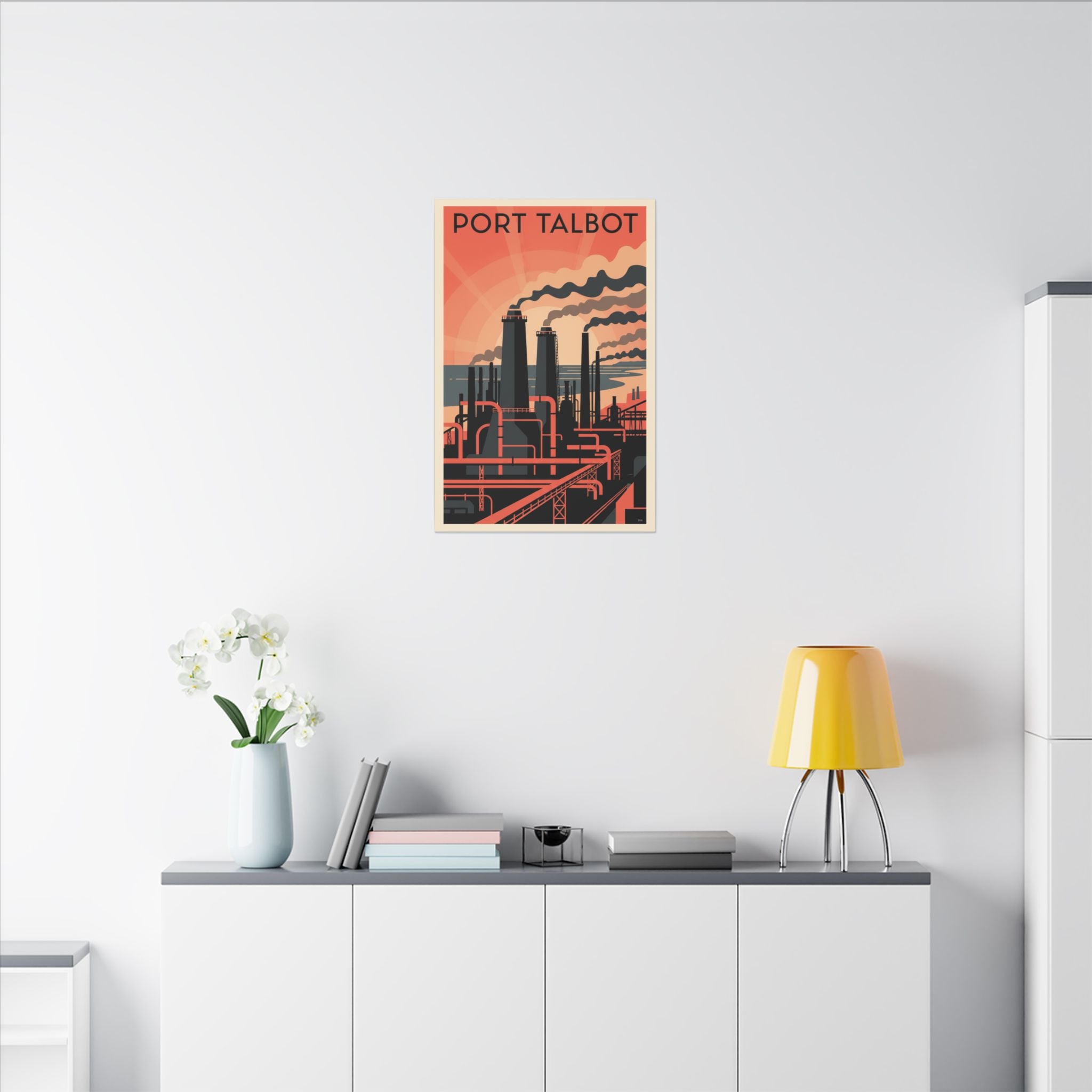 Port Talbot Industrial Poster Canvas