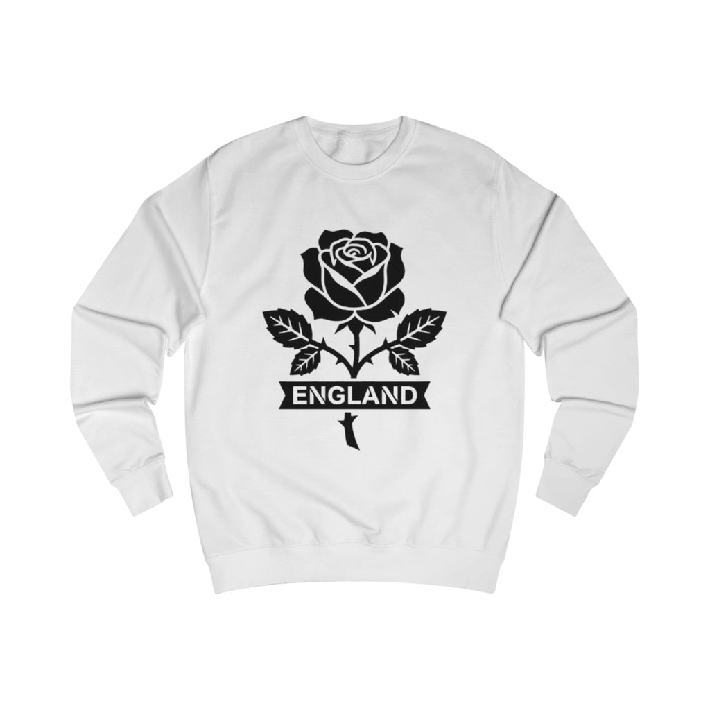 England Rose Sweatshirt — Black Rose Graphic Crewneck