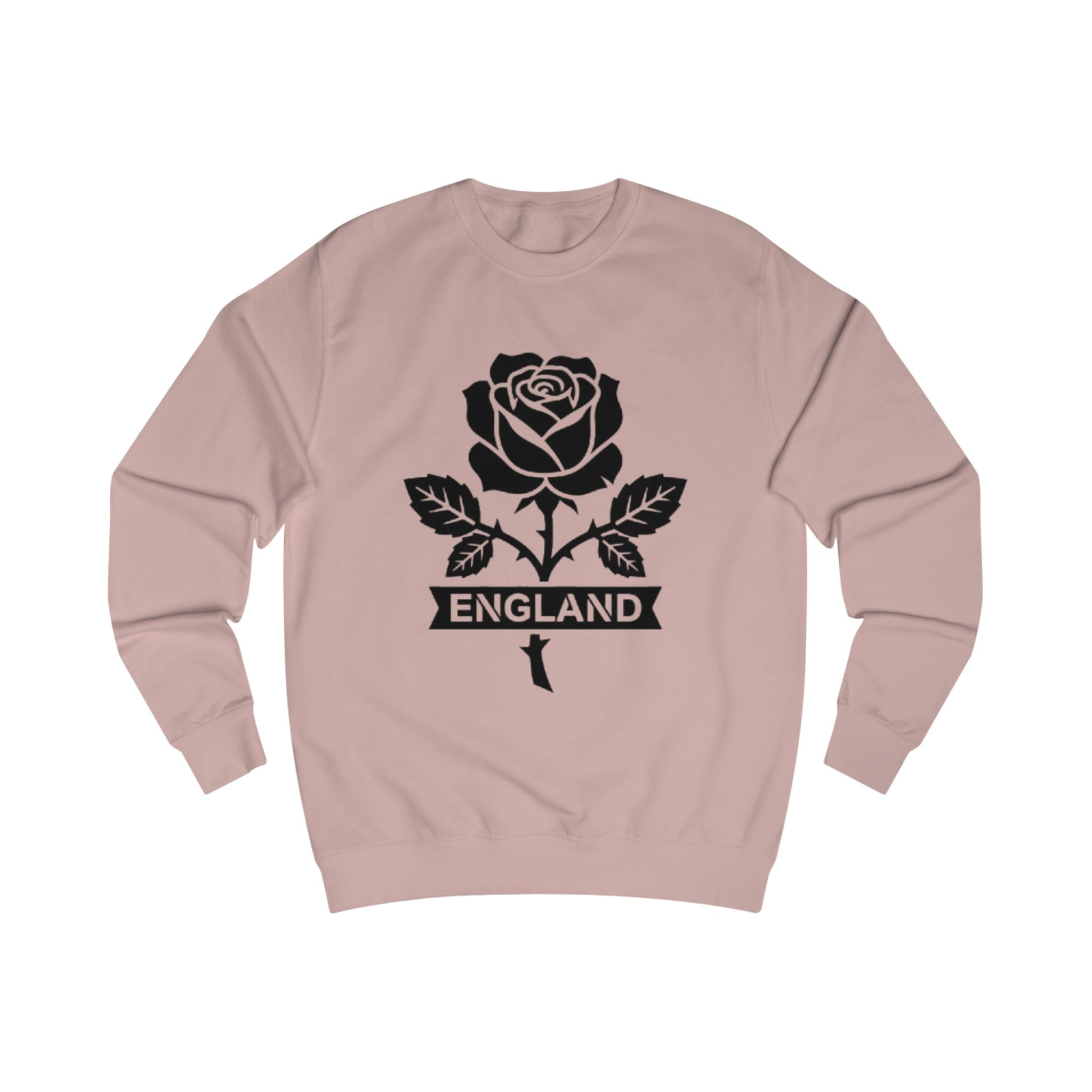 England Rose Sweatshirt — Black Rose Graphic Crewneck