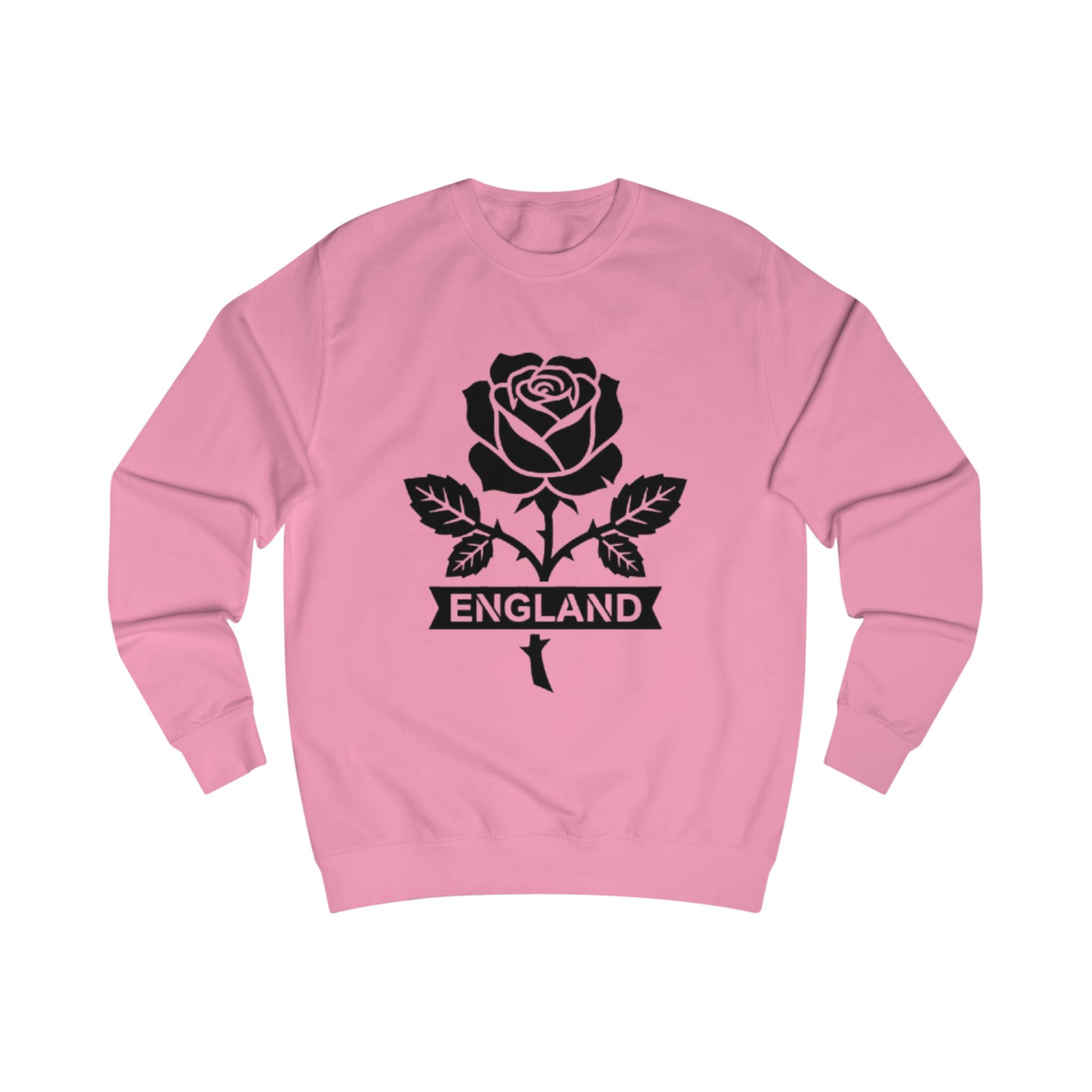 England Rose Sweatshirt — Black Rose Graphic Crewneck