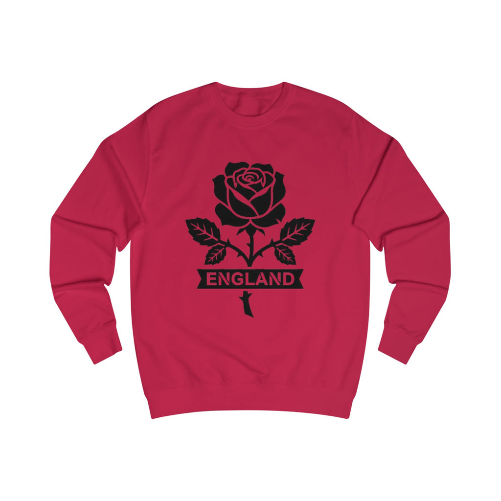 England Rose Sweatshirt — Black Rose Graphic Crewneck