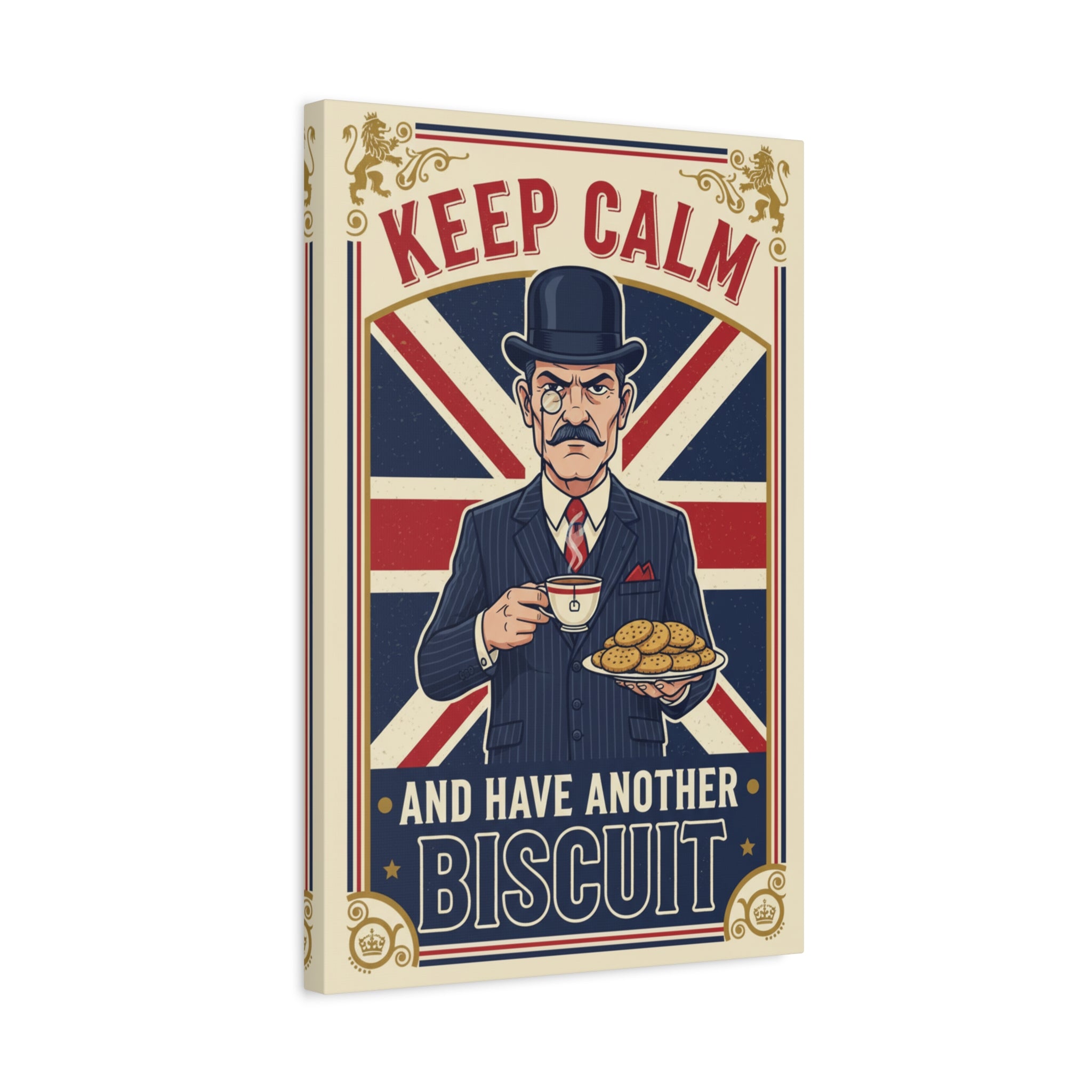 Keep Calm and Have Another Biscuit Canvas Print