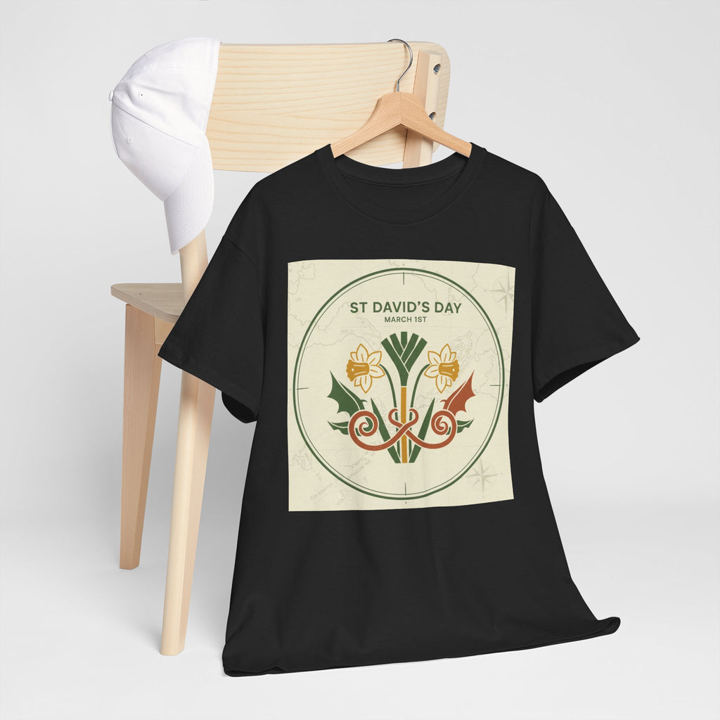 St. David's Day Floral Tee — Welsh Daffodil & Leek Celebration Shirt