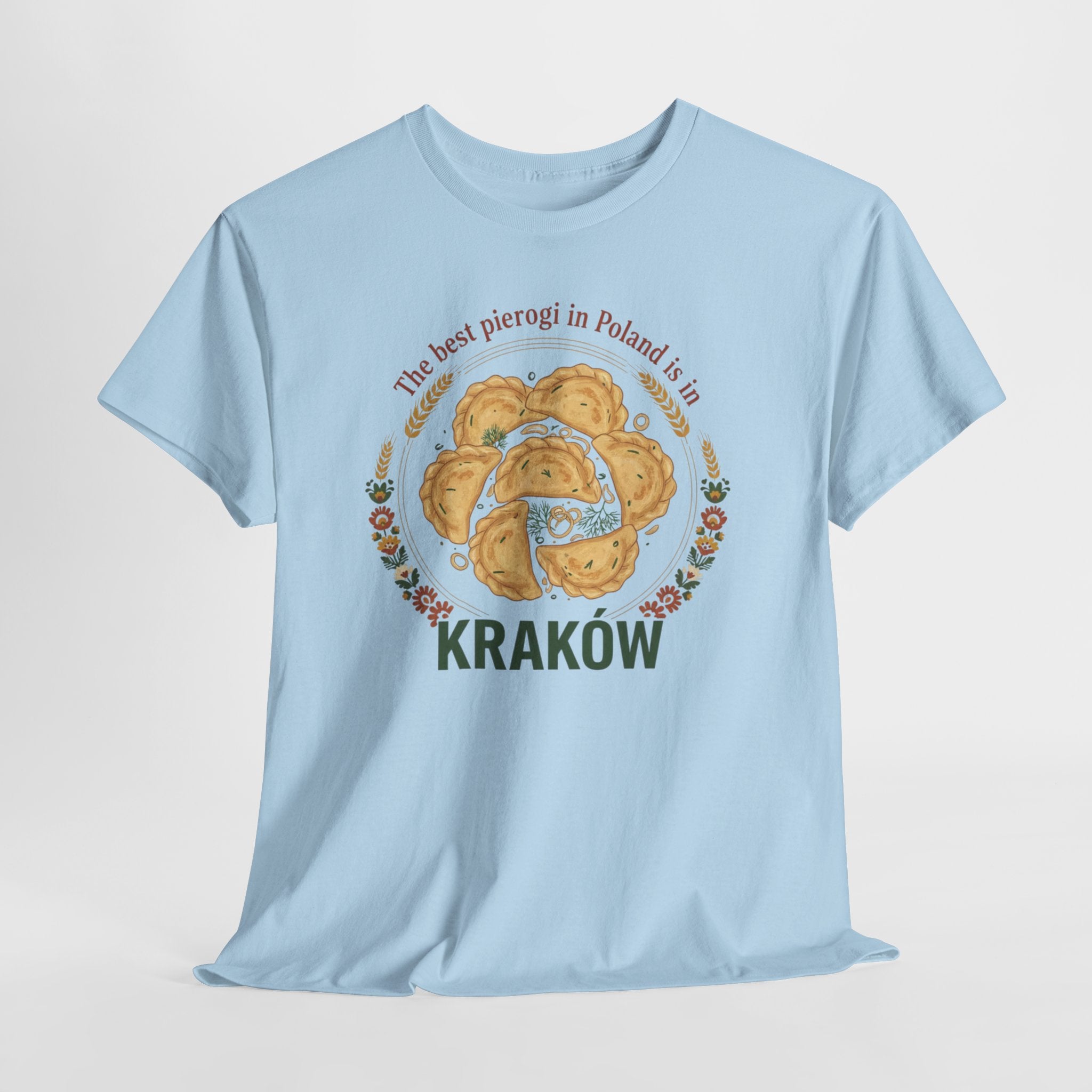 Kraków Pierogi Graphic Tee — "The best pierogi in Poland is in KRAKÓW" T-Shirt
