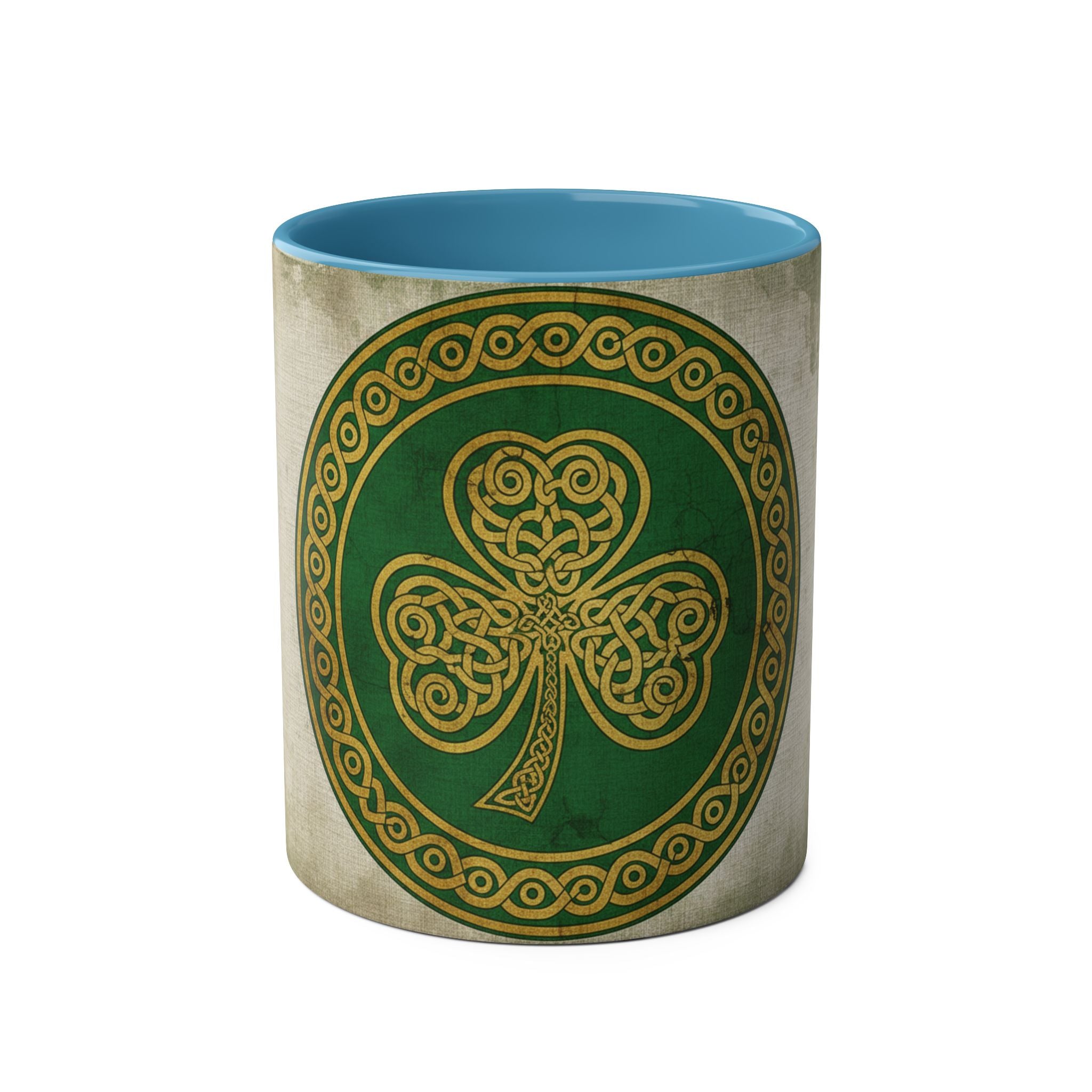 Celtic Shamrock Coffee Mug – Two-Tone 11oz St. Patrick’s Day Mug