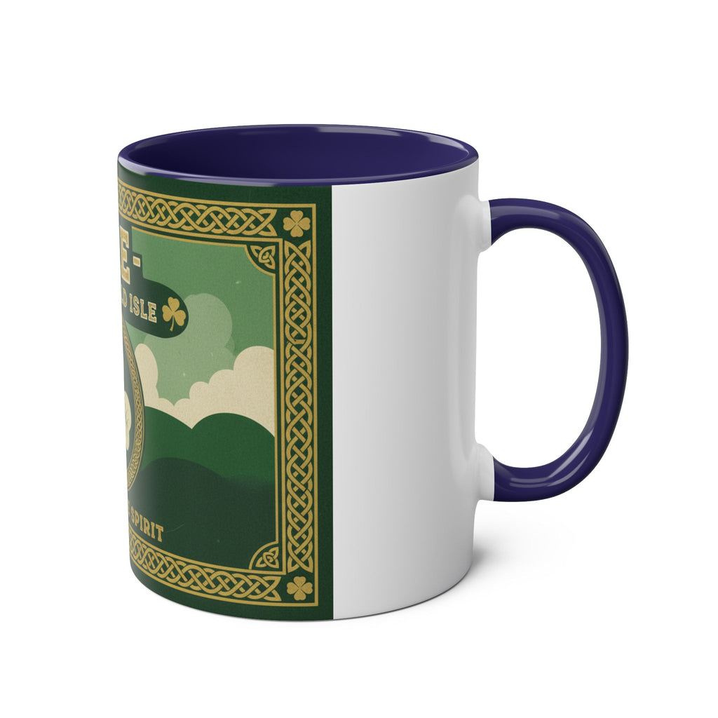 Éire The Emerald Isle Ceramic Coffee Mug — Discover the Spirit, Two-Tone 11oz