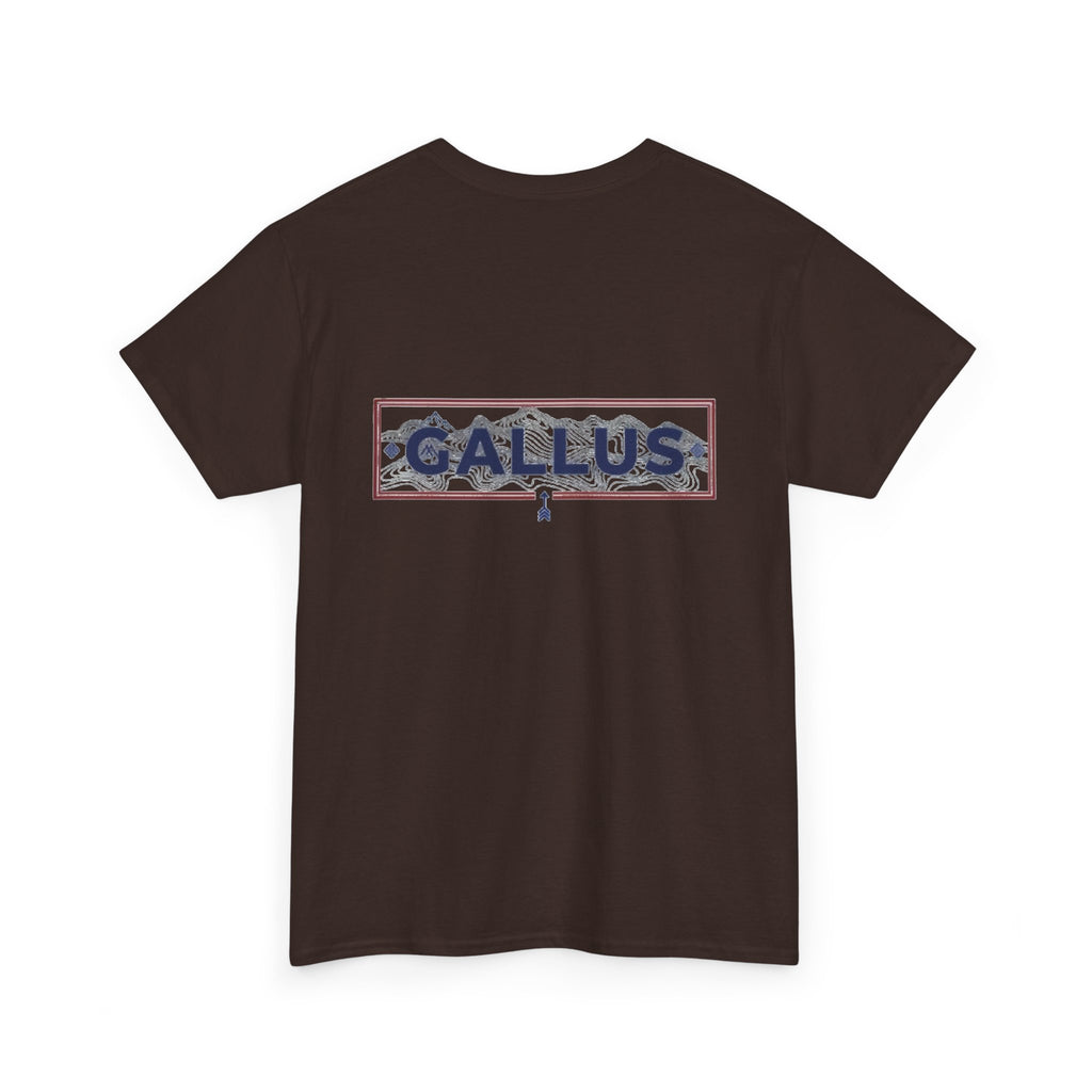 Gallus Logo T-Shirt — Minimal Retro Chest & Back Graphic Tee