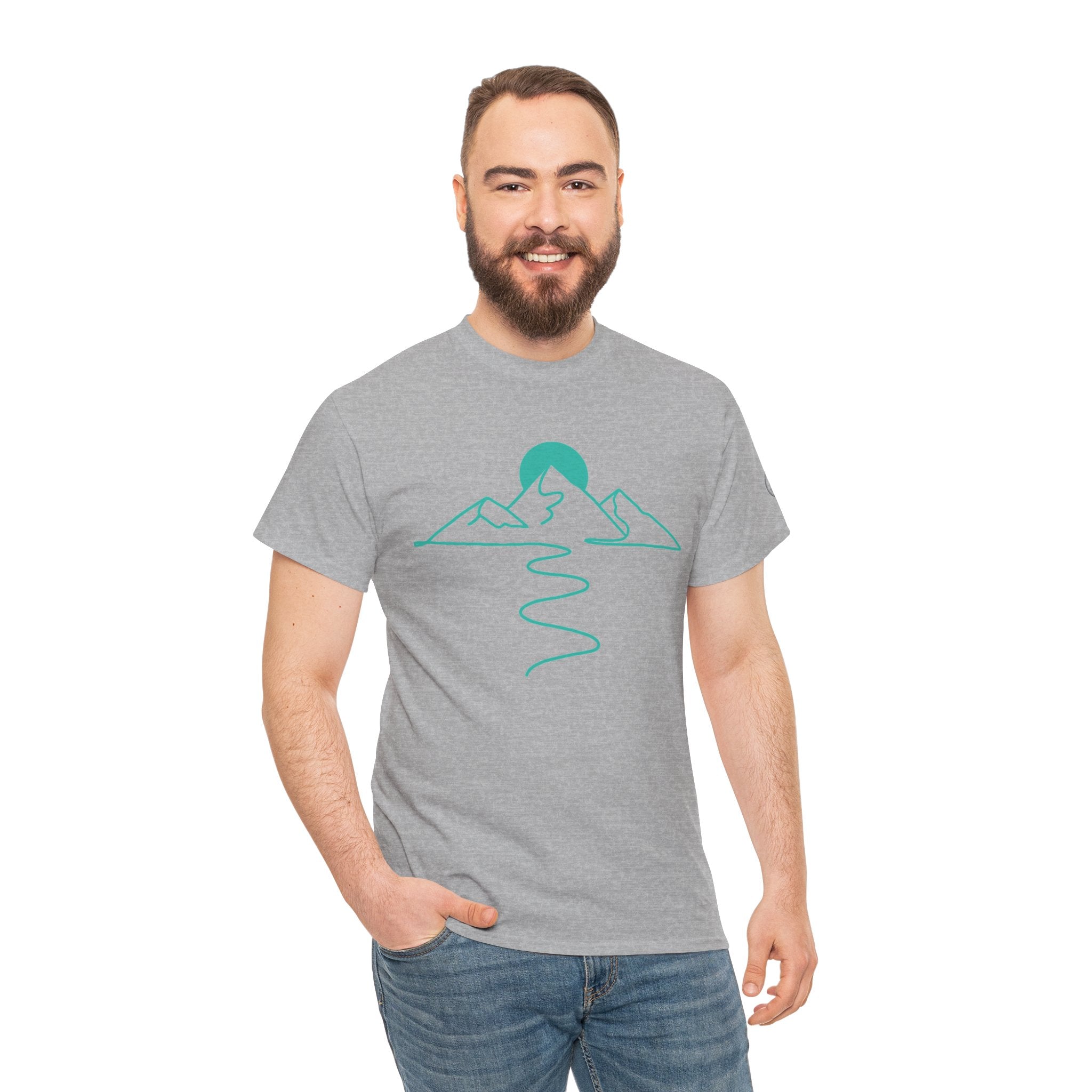 T-Shirt — 'Not All Who Wander Are Lost' Mountain Icon Travel Tee
