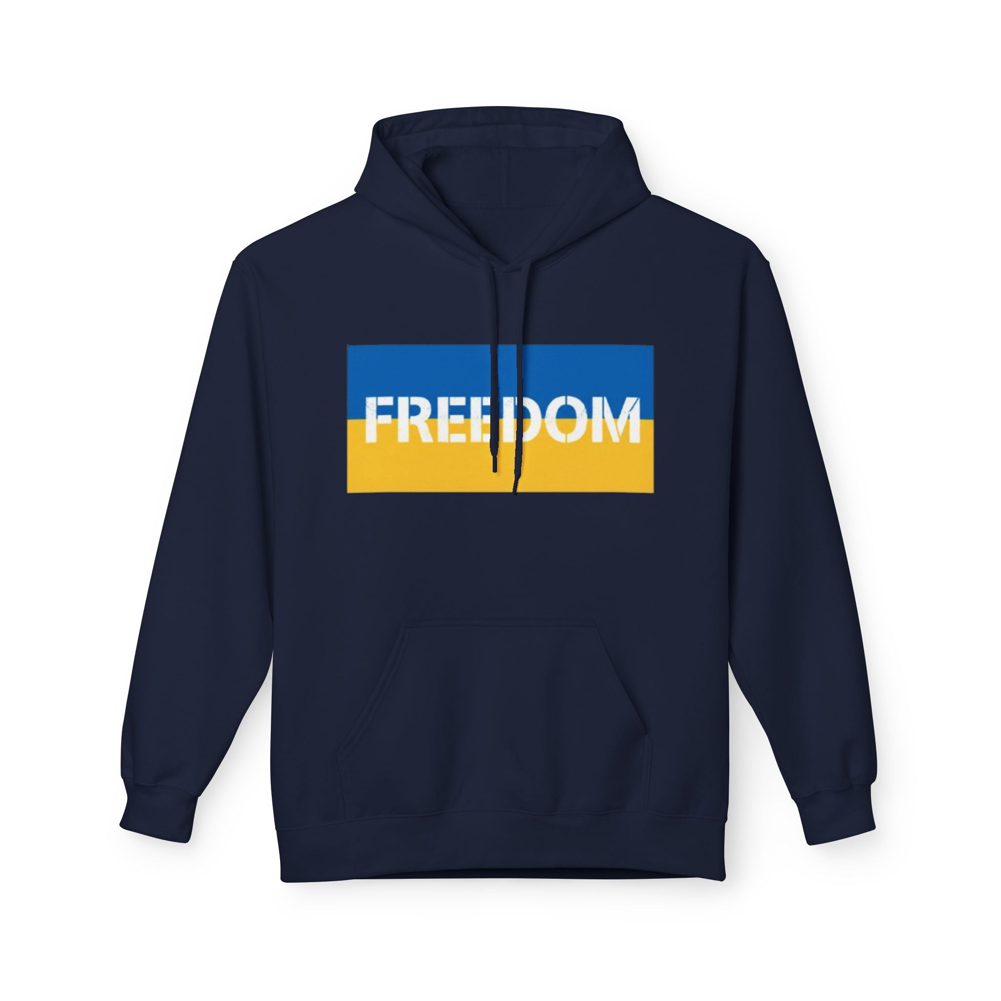 Freedom Flag Hoodie — Blue & Yellow Patriotic Freedom Pullover