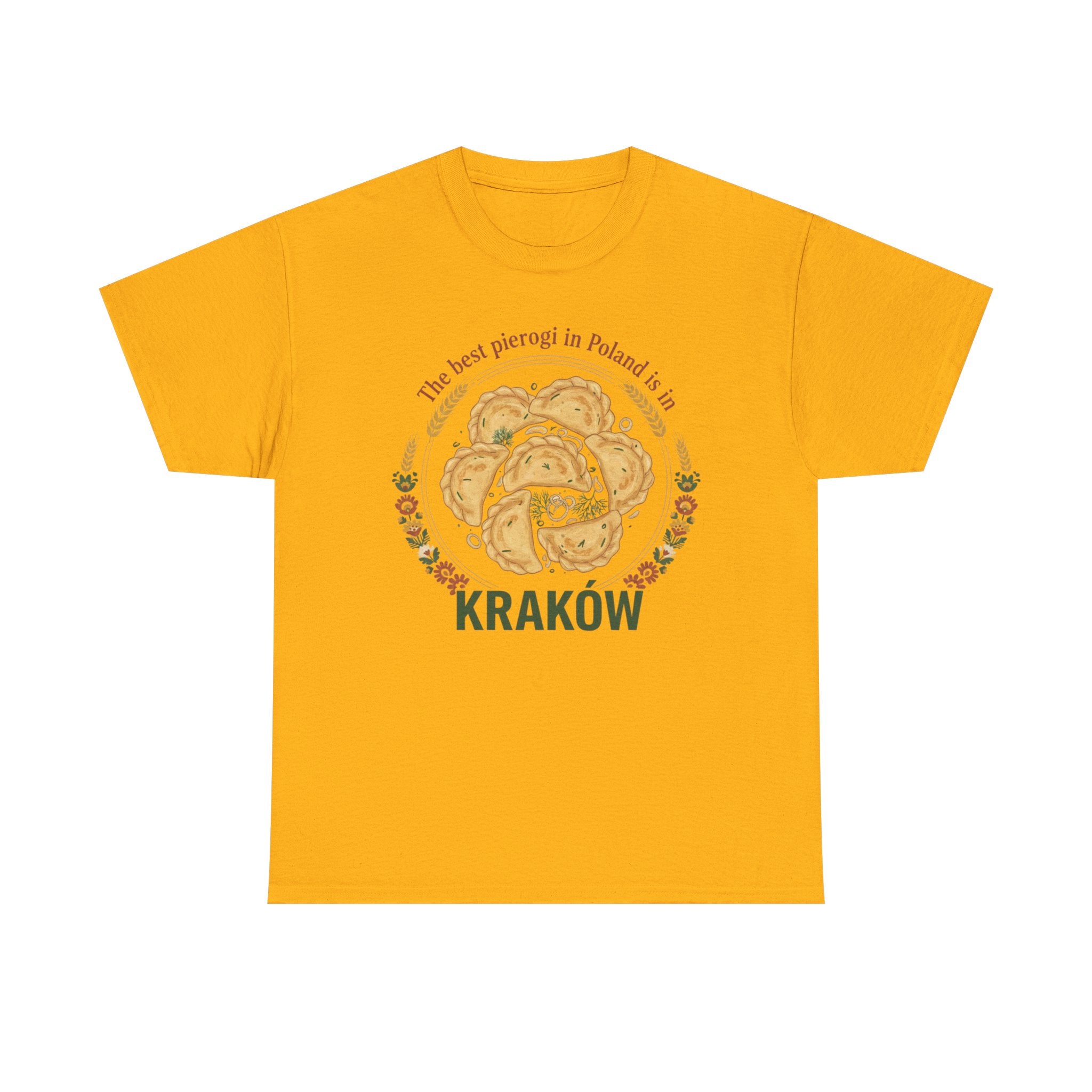 Kraków Pierogi Graphic Tee — "The best pierogi in Poland is in KRAKÓW" T-Shirt