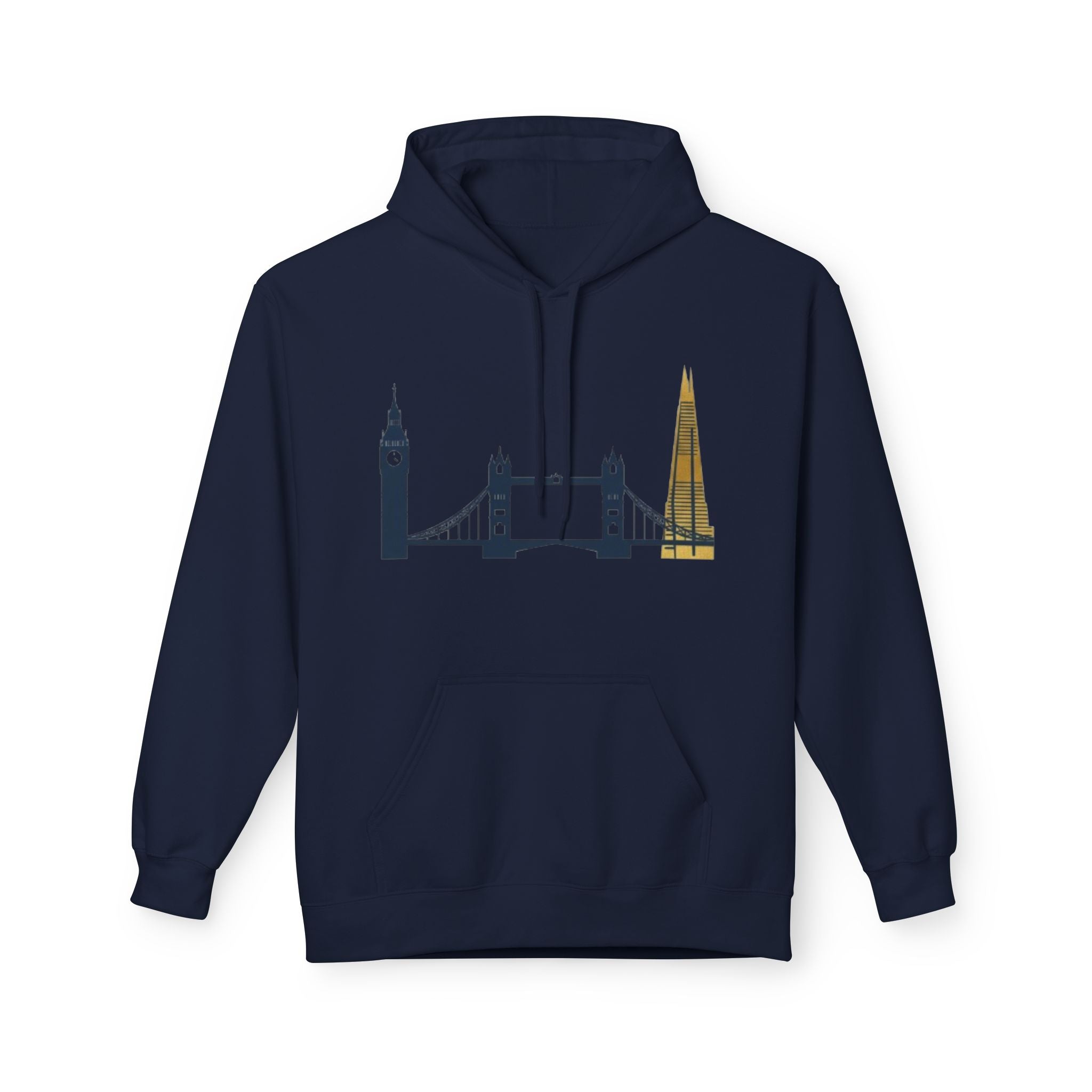 London Skyline Hoodie — Minimal Big Ben, Tower Bridge & The Shard Travel Sweatshirt
