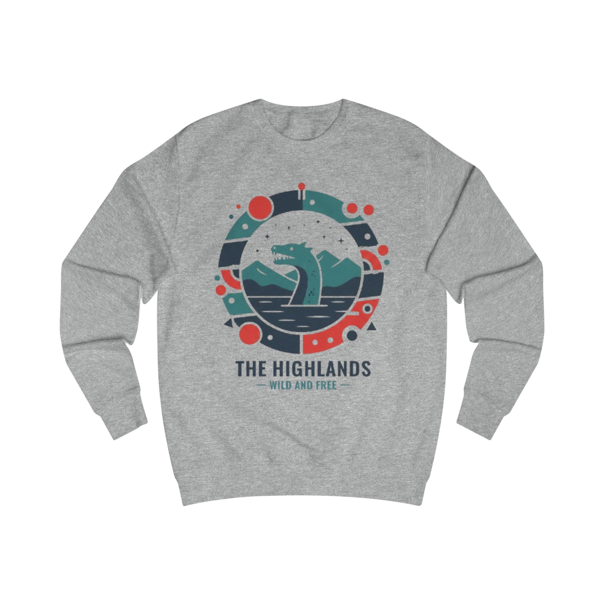Sweatshirt — The Highlands "Wild and Free" Loch Monster Graphic