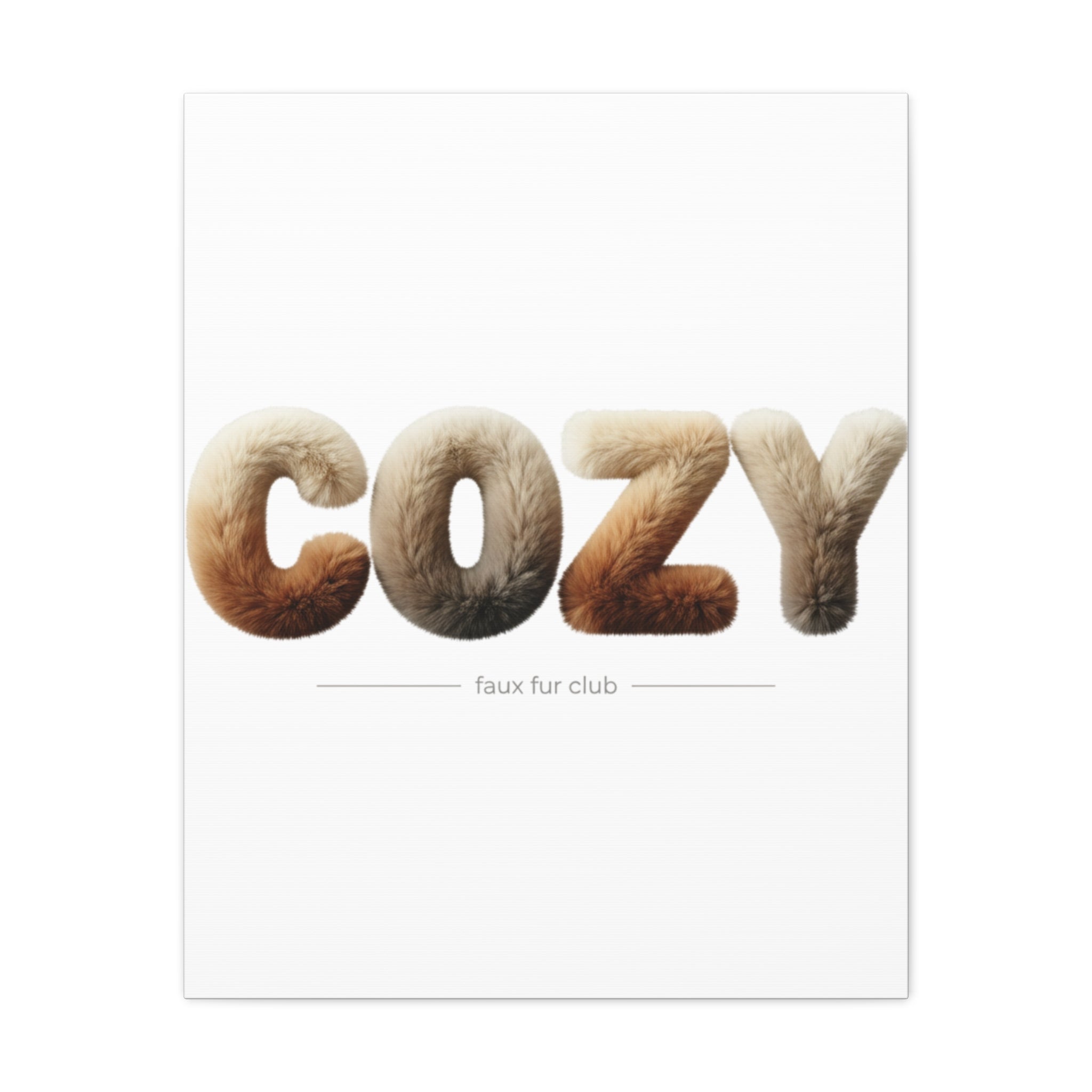 Cozy Faux-Fur Texture Canvas | Stretched Matte Wall Art