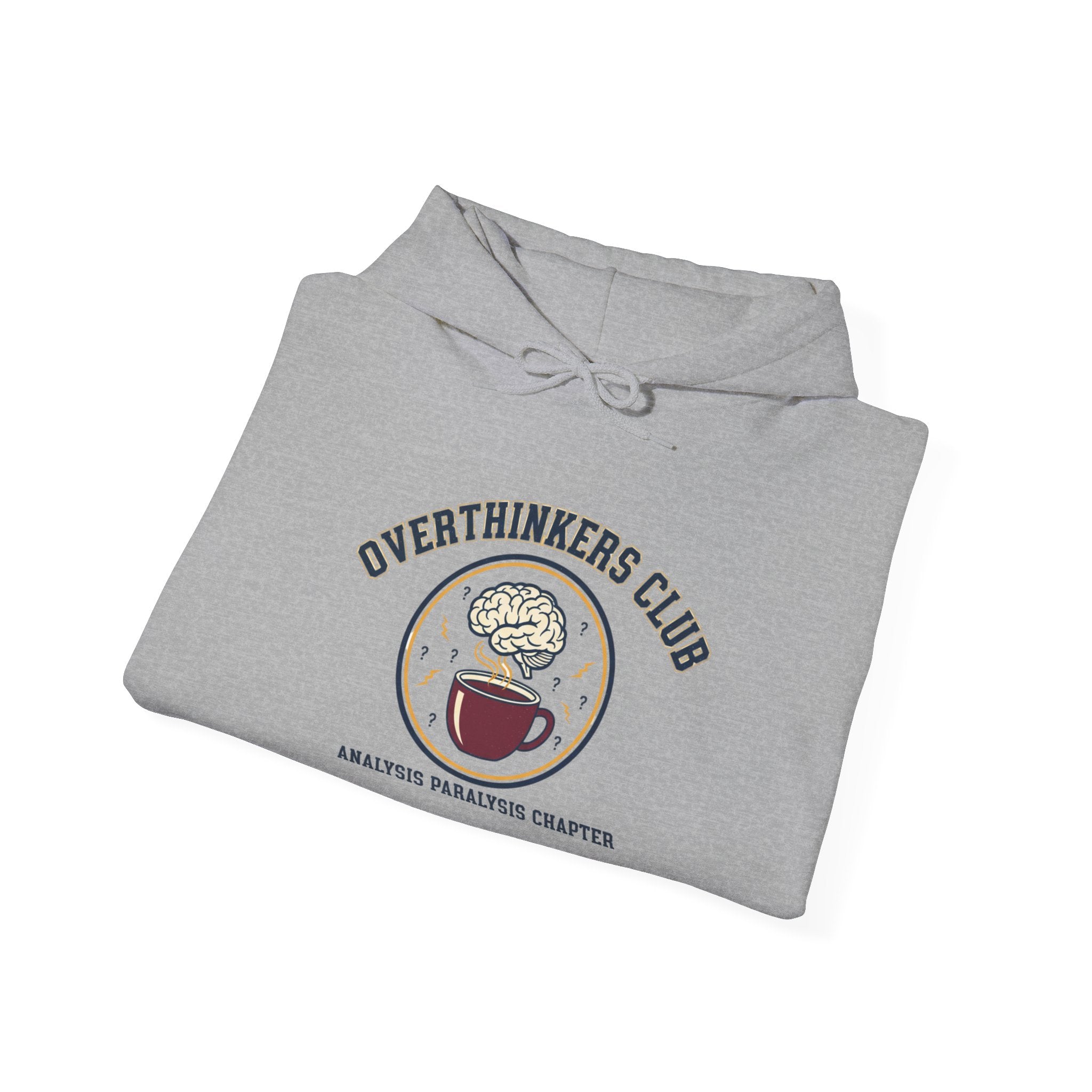 Overthinkers Club Hoodie | varsity style, irony club merch