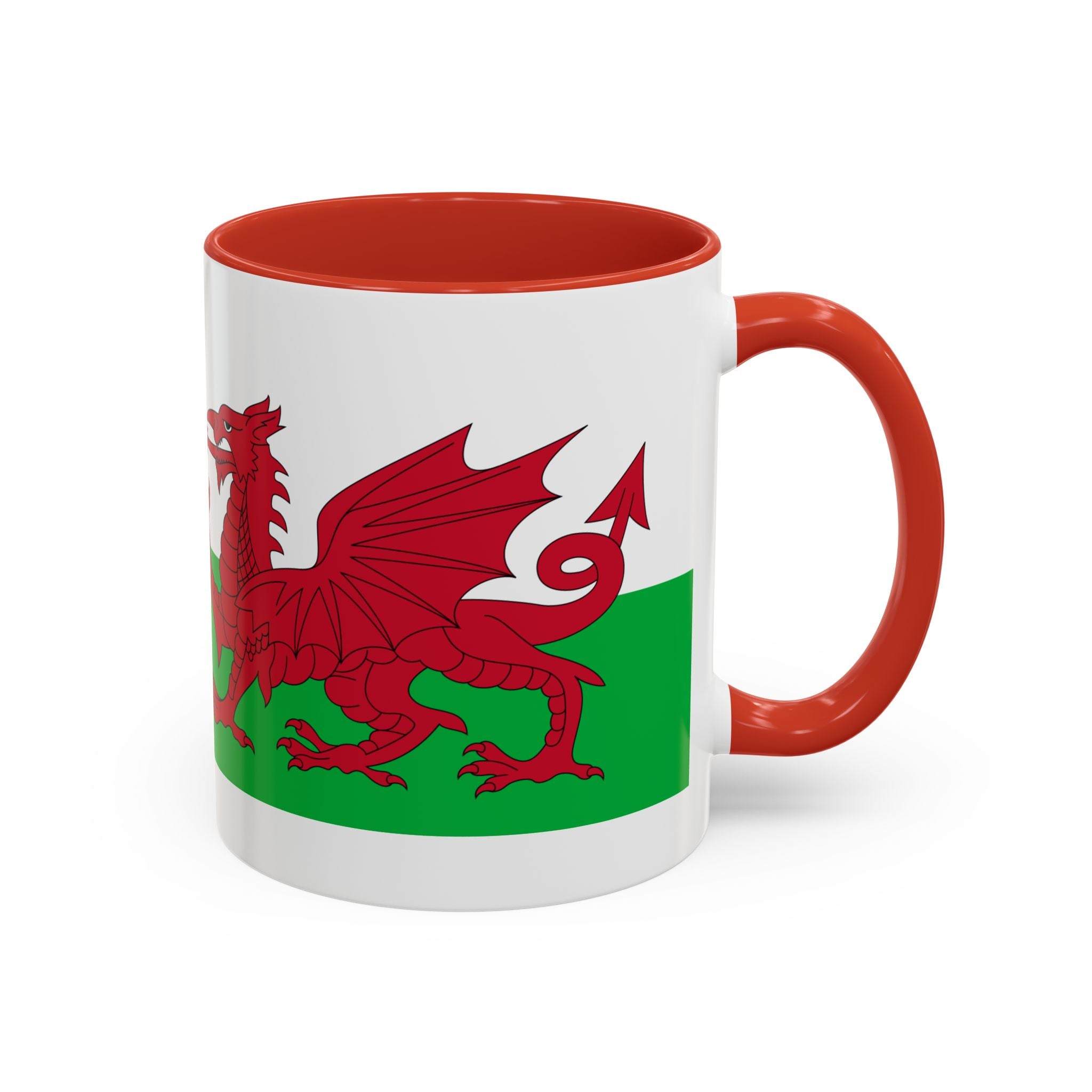 Wales Flag Accent Coffee Mug (11/15oz) – Red Welsh Dragon Tea & Coffee Cup