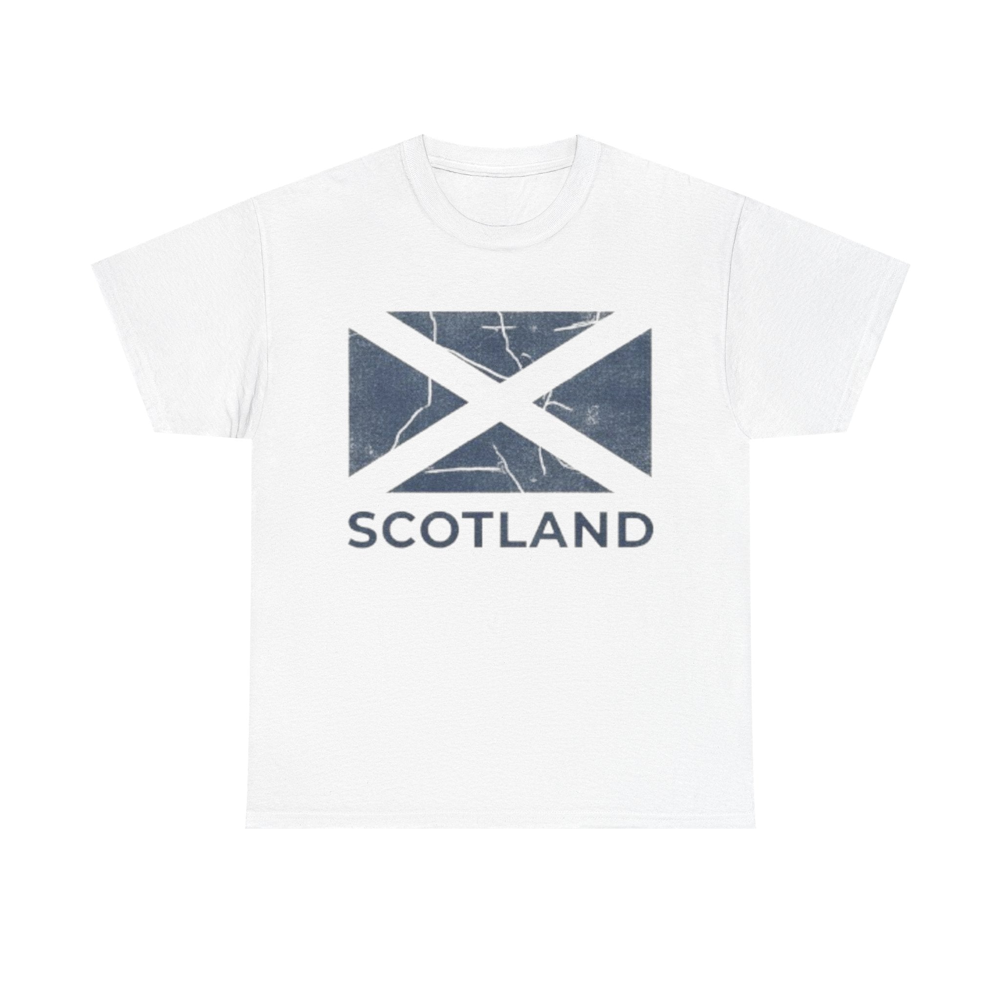 Scotland Flag T‑Shirt — Distressed Saltire Tee