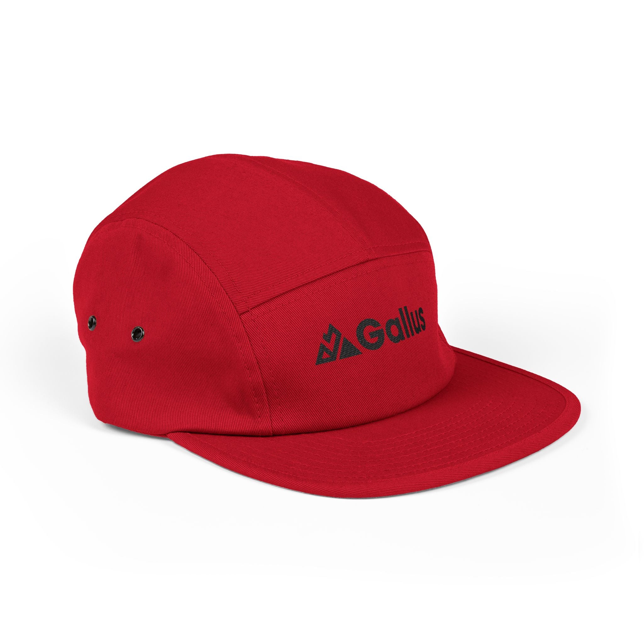 Gallus Embroidered 5-Panel Cap — Minimal Logo Cotton Camper Hat
