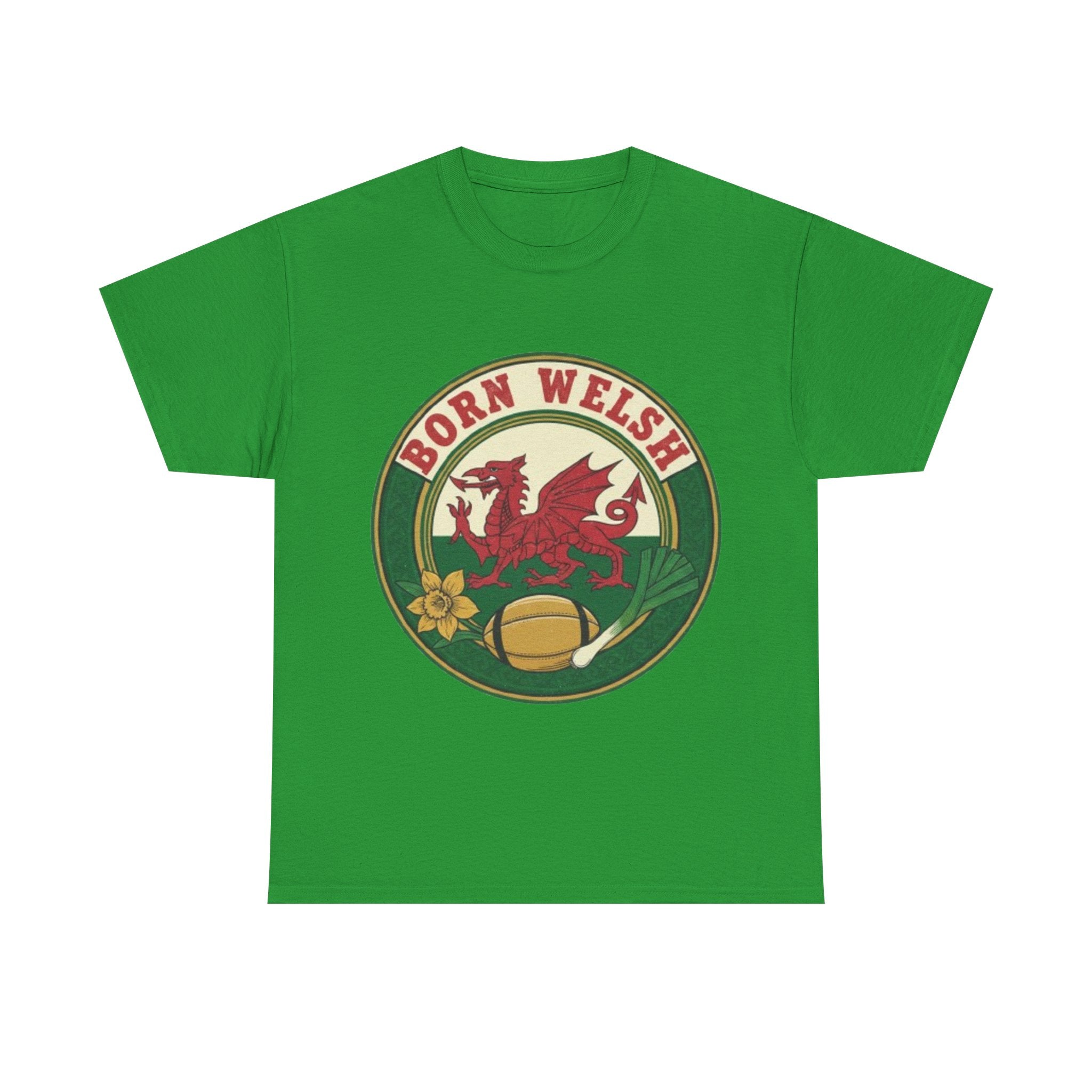 Born Welsh T-Shirt — Retro Welsh Dragon Heritage Tee