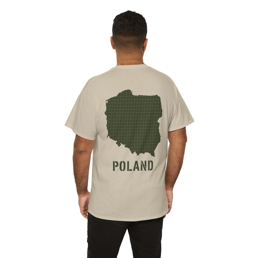 Poland Map Tee — Military Grid Map Graphic T-Shirt