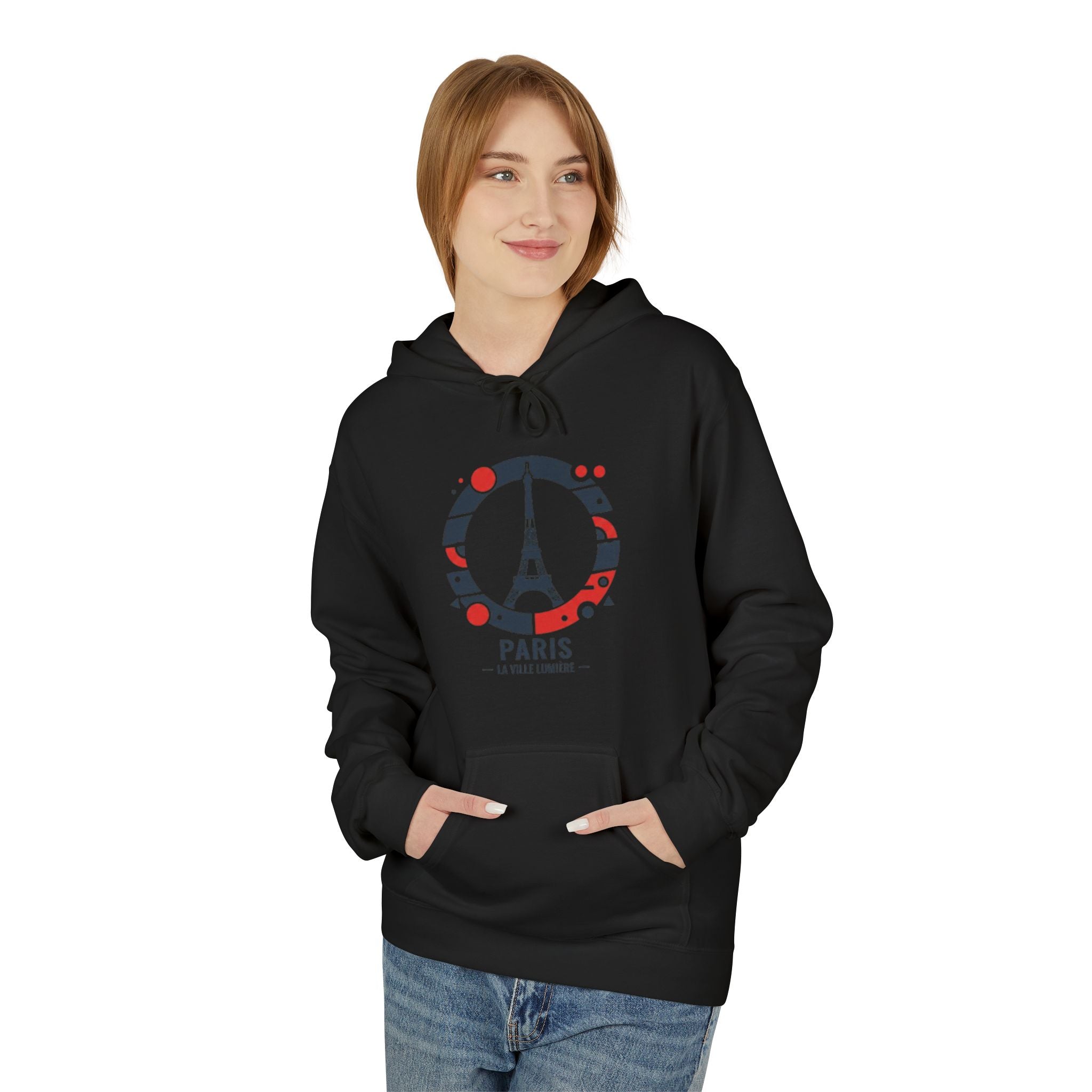 Paris Eiffel Circle Hoodie — La Ville Lumière Travel Sweatshirt