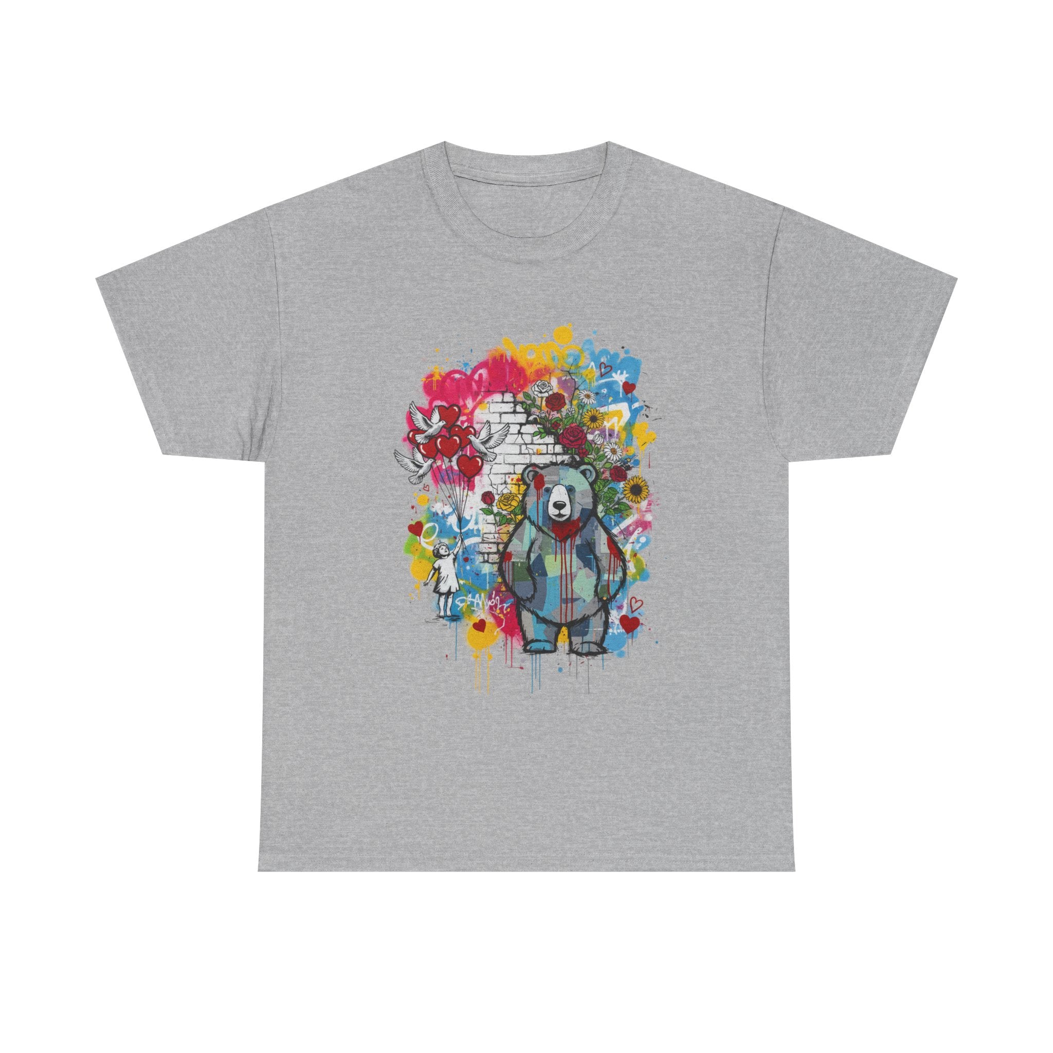 Graffiti Bear T-Shirt — Colourful Street Art Bear Graphic Tee