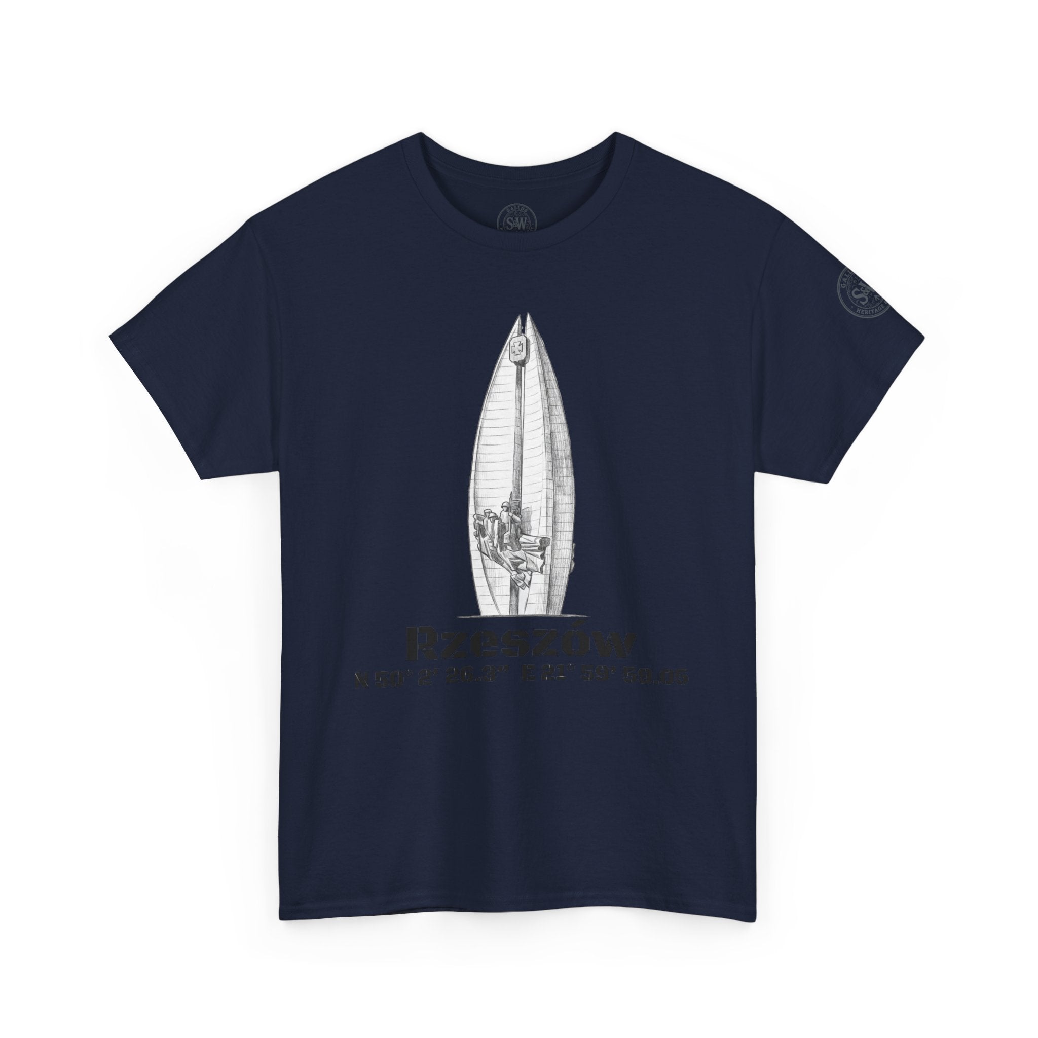 Rzeszów Coordinates T‑Shirt — City Landmark  Sketch Tee