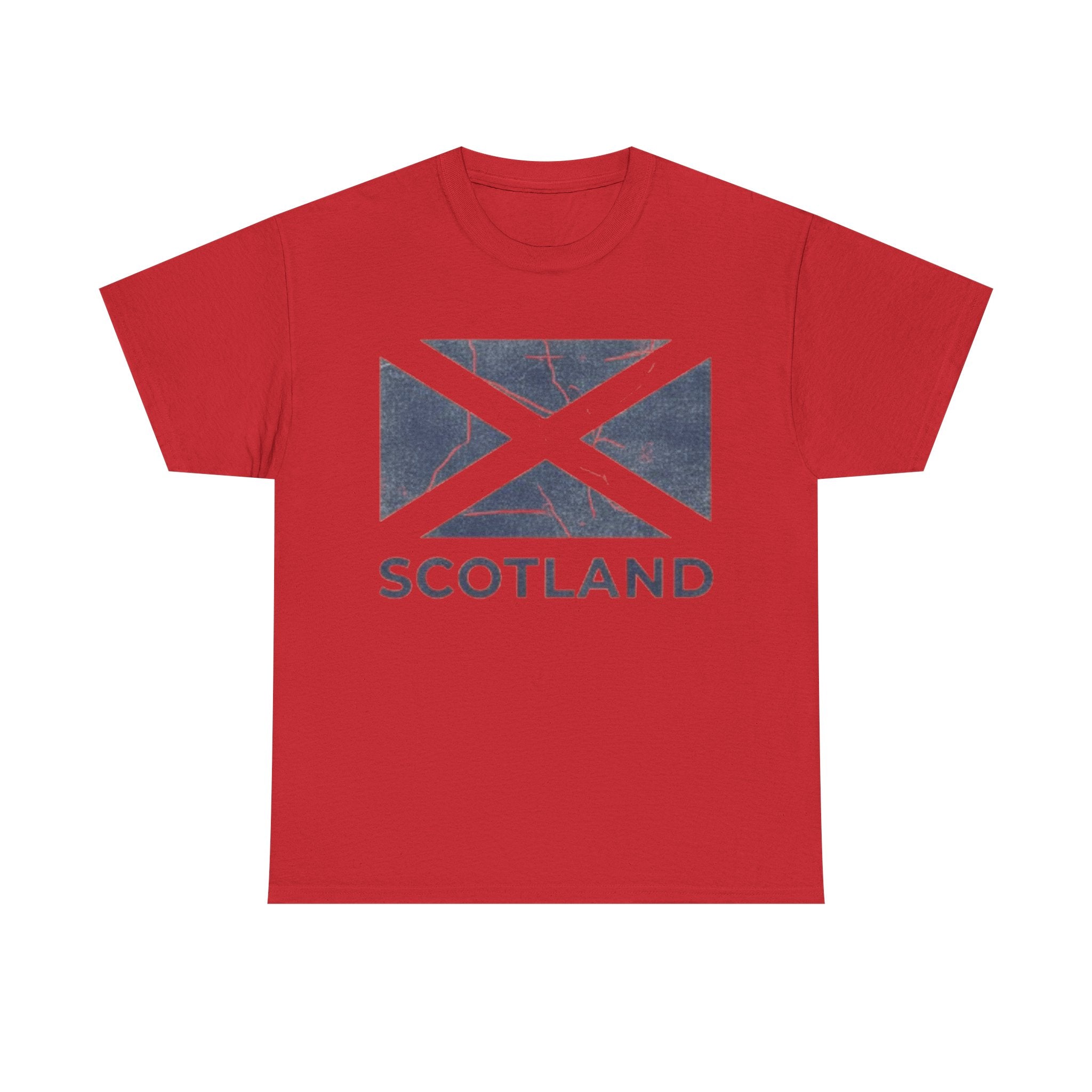 Scotland Flag T‑Shirt — Distressed Saltire Tee