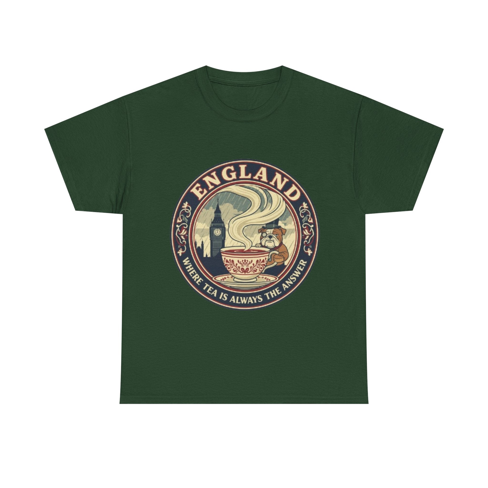 England Tea Vintage Graphic Tee — "Where Tea Is Always The Answer"