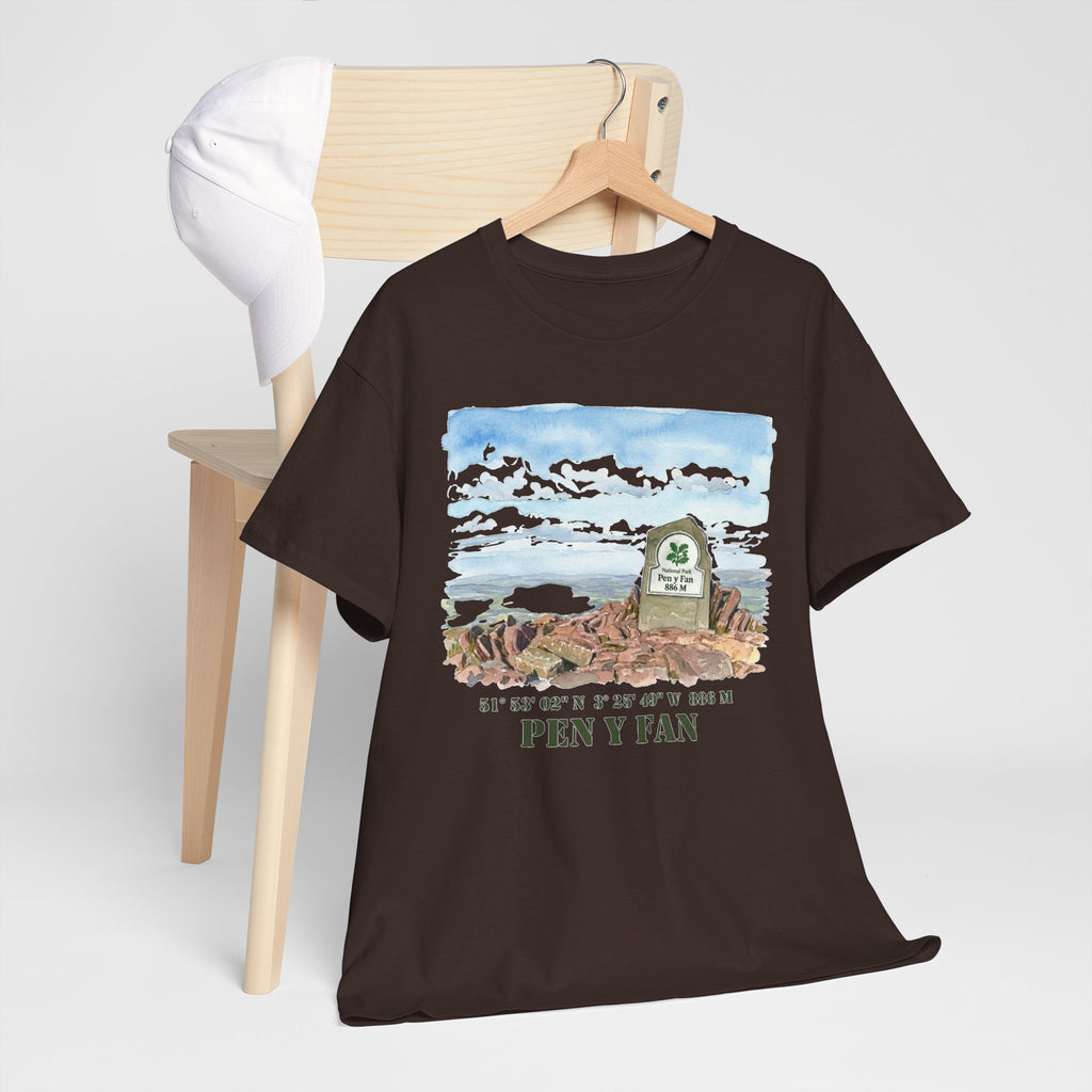 Pen y Fan Landscape T‑Shirt — Wales Mountain Hiking Souvenir Tee