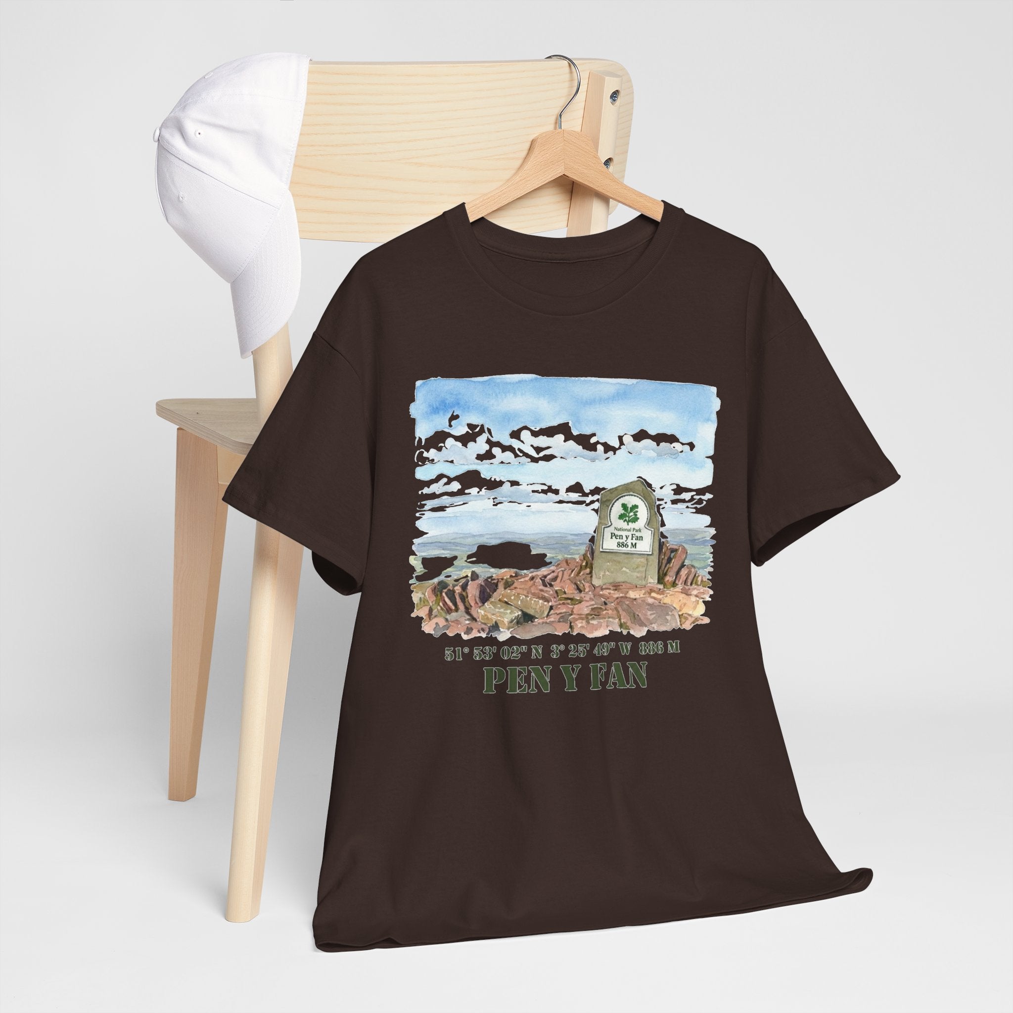 Pen y Fan Landscape T‑Shirt — Wales Mountain Hiking Souvenir Tee