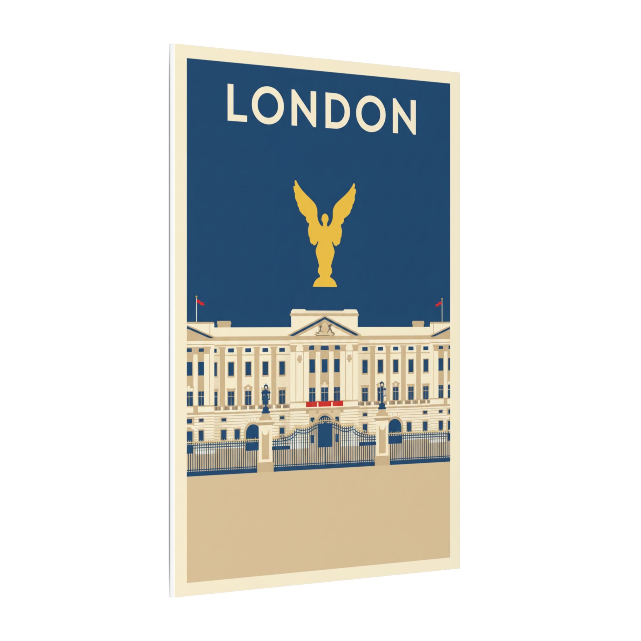 London Buckingham Palace Canvas Print Vintage Travel Poster Wall Art