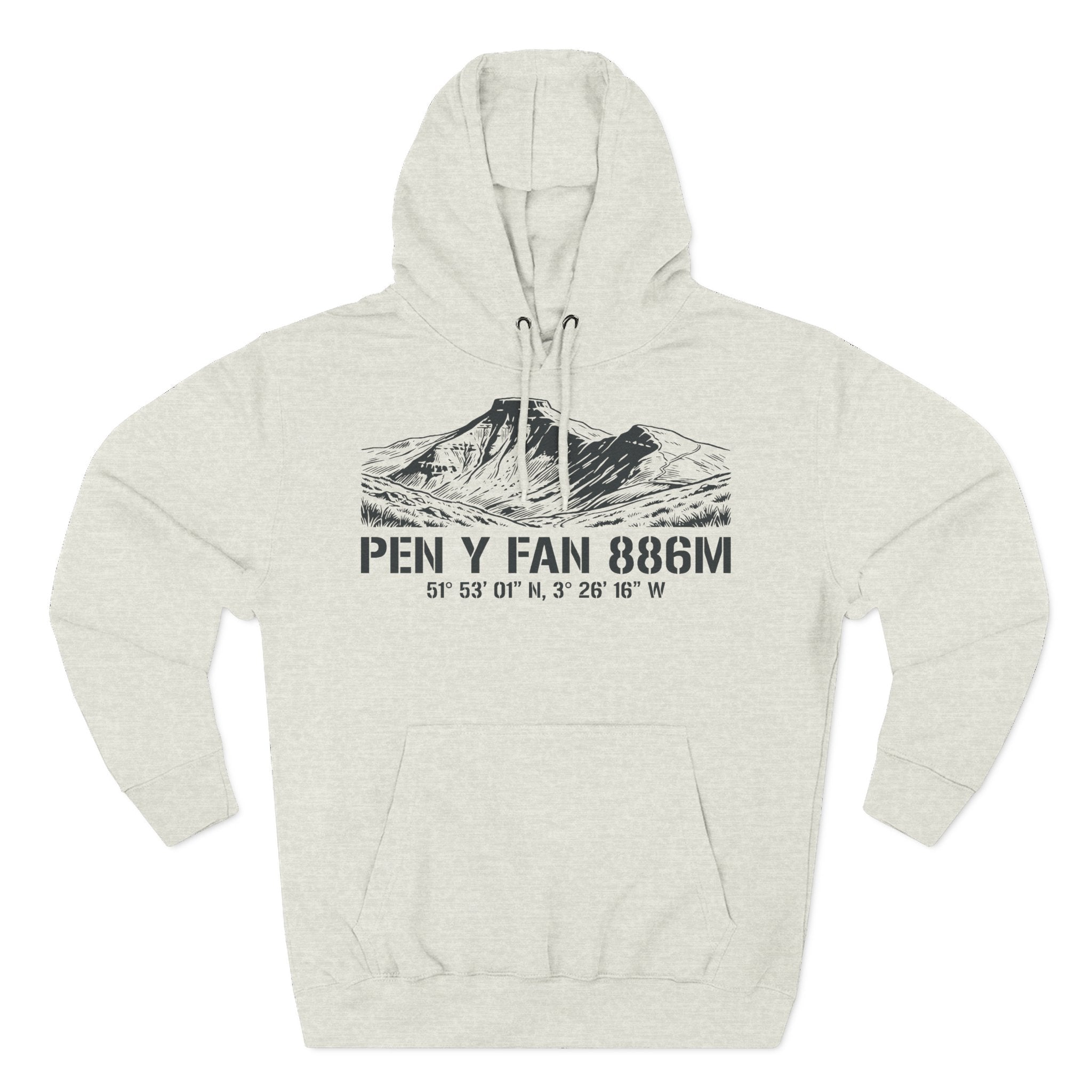 Pen y Fan 886m Coordinates Hoodie
