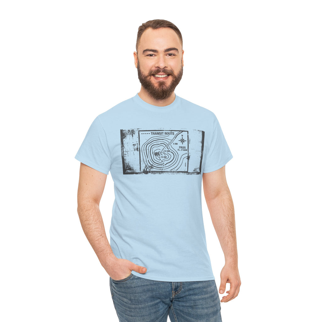 Retro Transit Route Adventure T-Shirt — Vintage Travel Map Graphic Tee