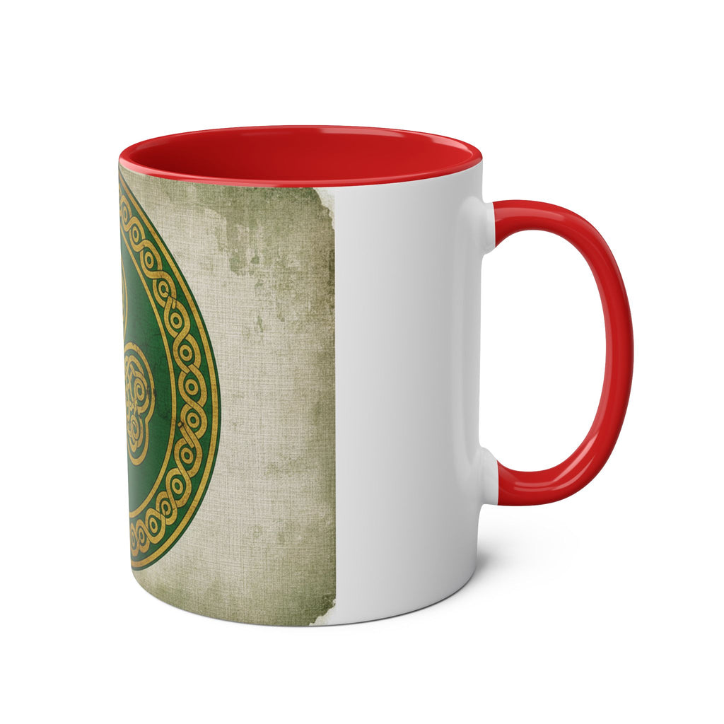 Celtic Shamrock Coffee Mug – Two-Tone 11oz St. Patrick’s Day Mug