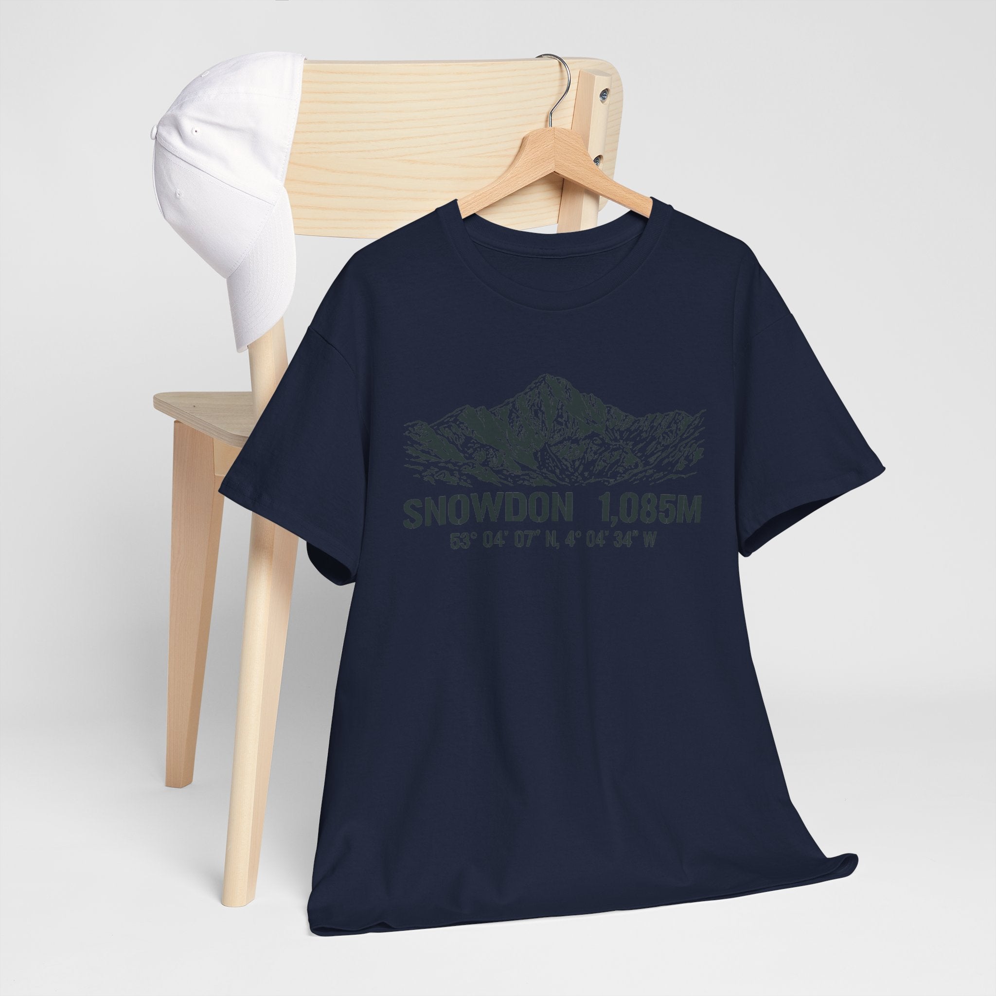 Snowdon 1,085M Mountain Tee with Coordinates