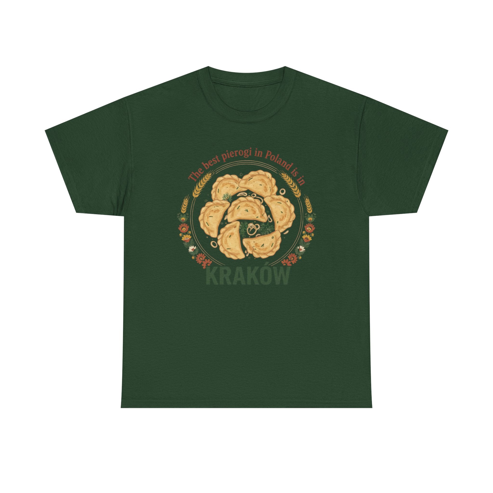Kraków Pierogi Graphic Tee — "The best pierogi in Poland is in KRAKÓW" T-Shirt