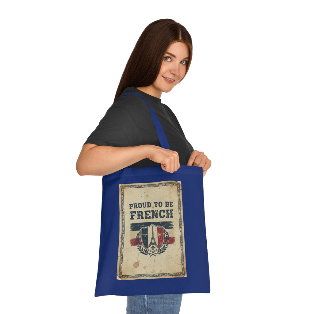 Proud to Be French Vintage Shield Cotton Tote